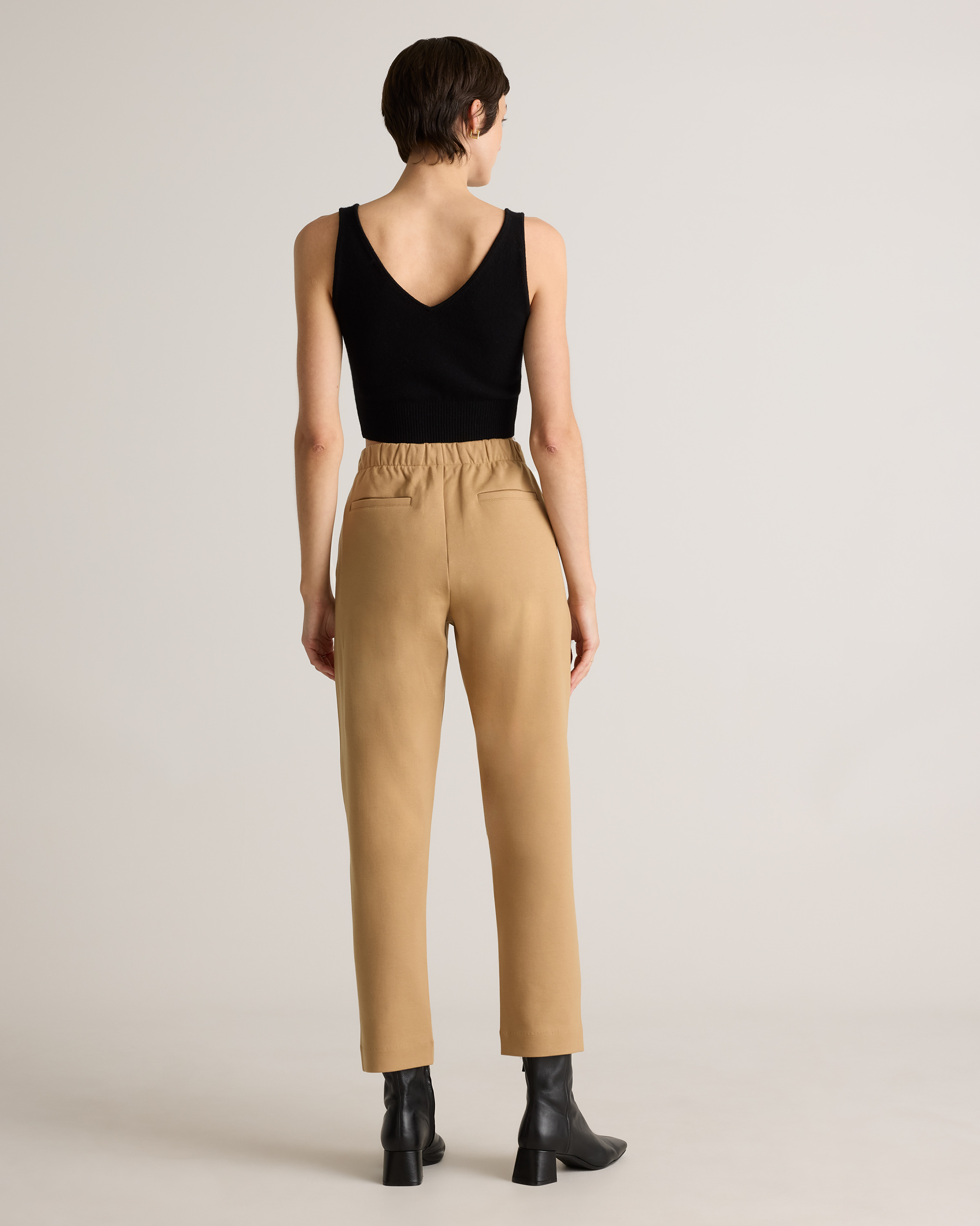 パンツ W maximum travel pants size2 double OVY Organic Cotton Double Knit Straight Pants