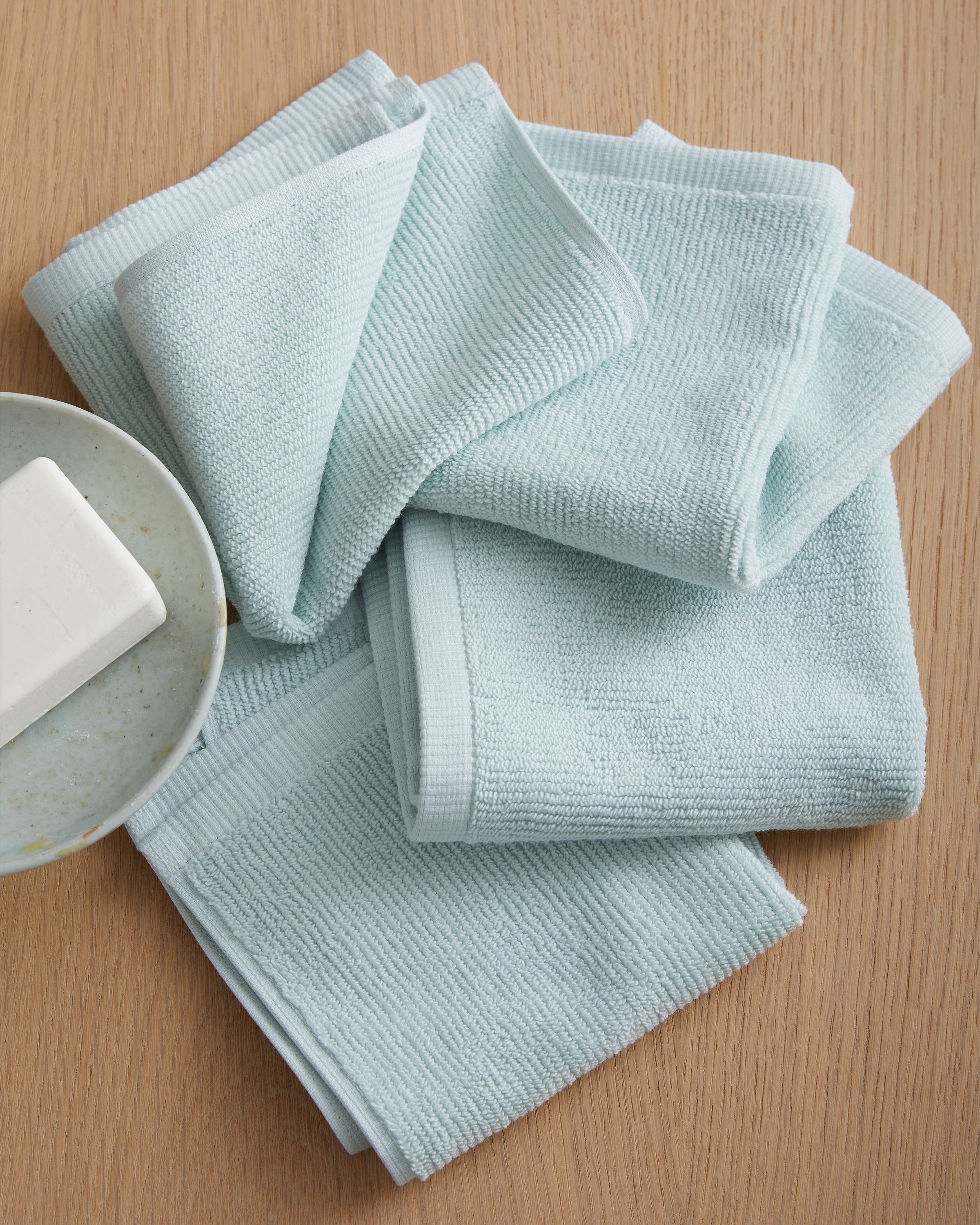 Towels Ribbed Ocean Washcloths 2665