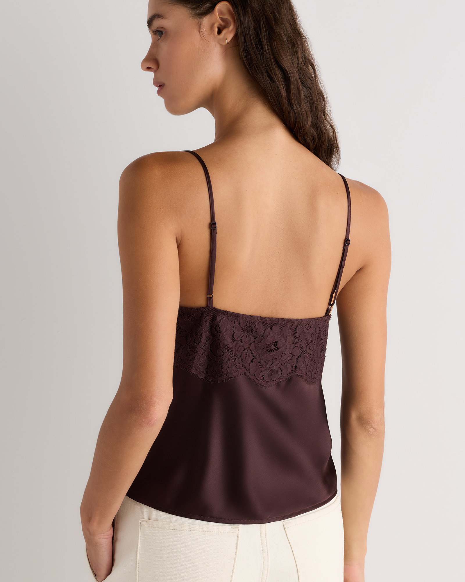 100% Washable Silk Lace Cutout Cami | Quince Canada