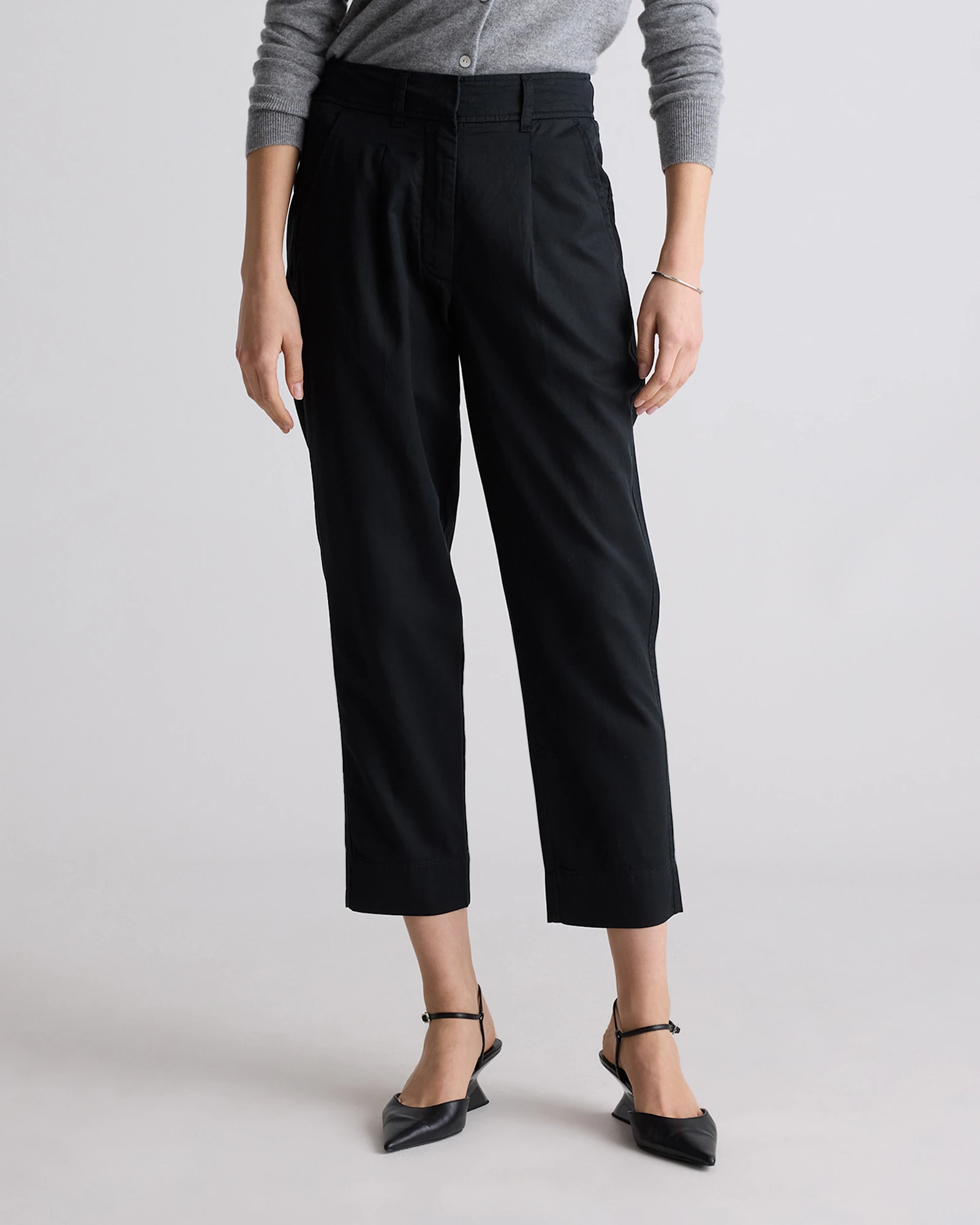 Drapey Twill Tapered Trouser