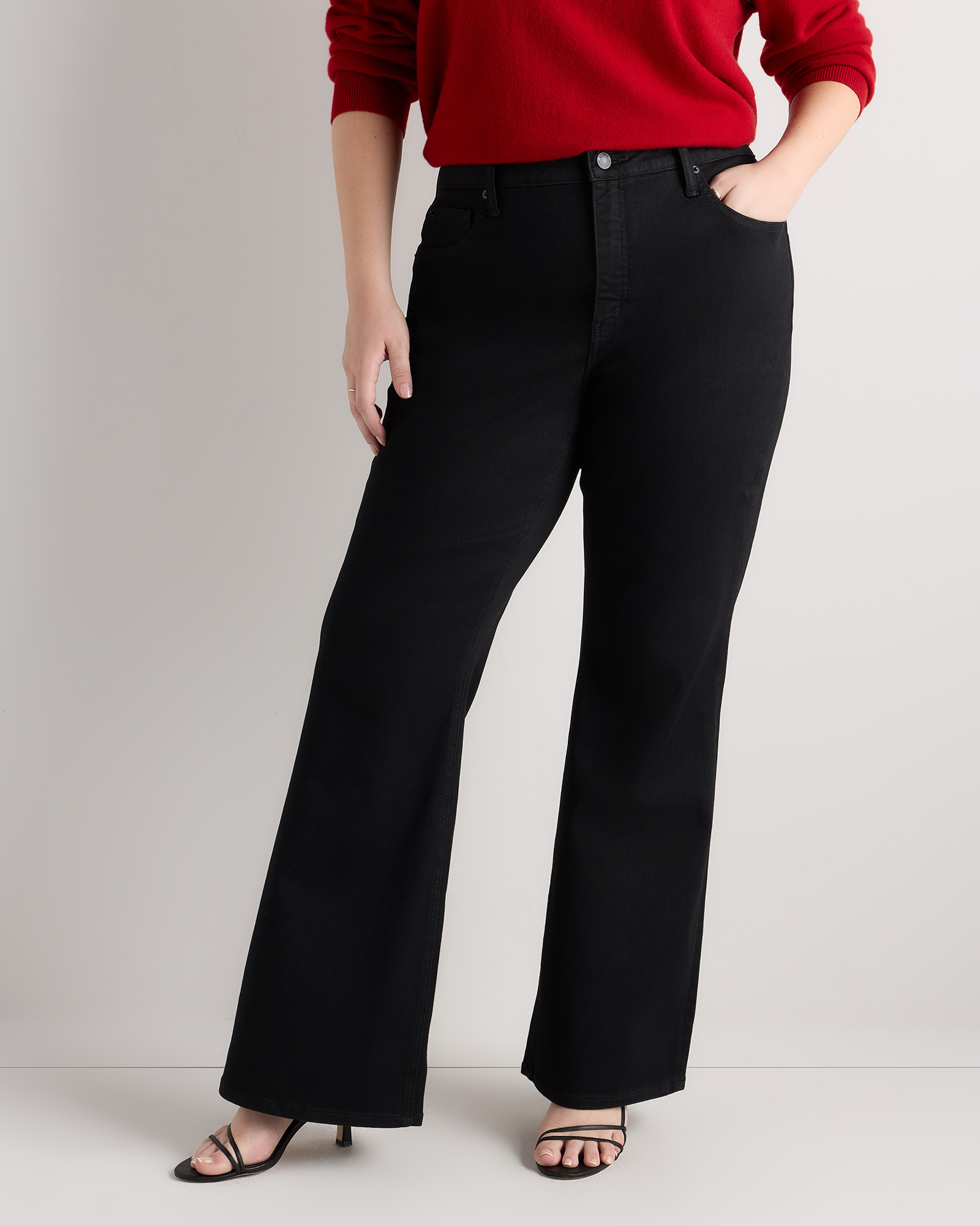 Black Luna Stretch Flare Jeans