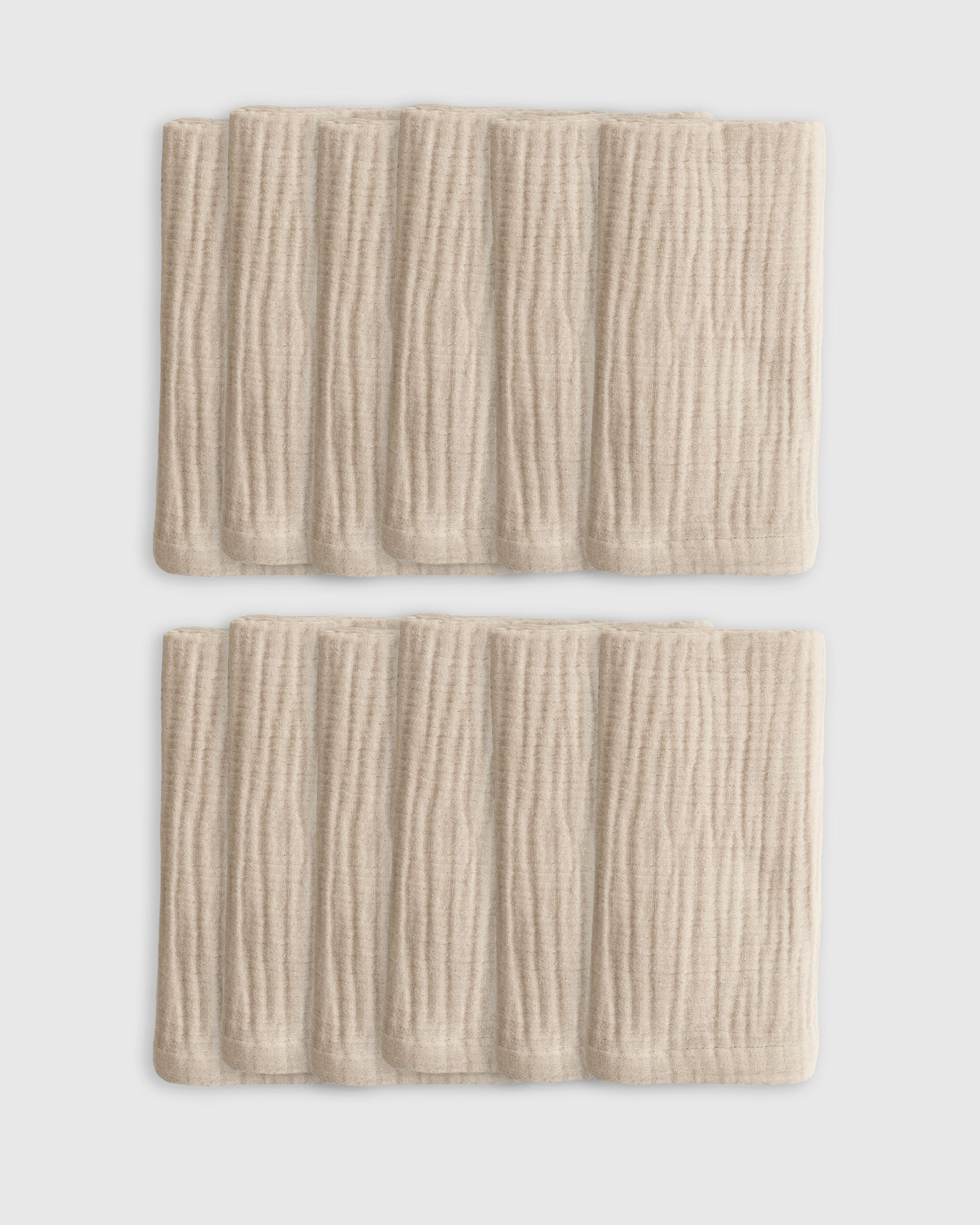 Organic Airy Gauze Napkins (Set of 12) - Set of 12, Dune