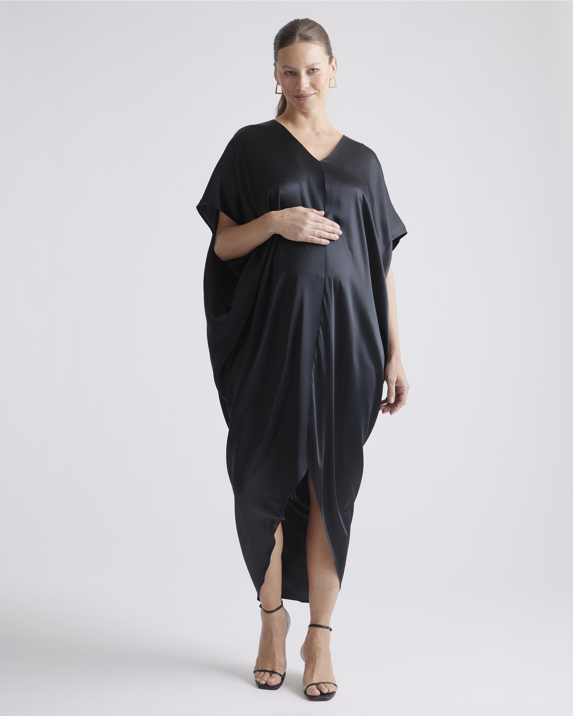 100% Washable Silk Maternity Dress