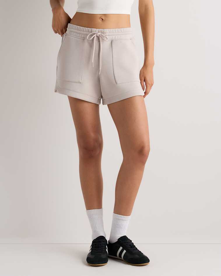 Pebble Beige CloudComfort High-Rise Sweatshorts