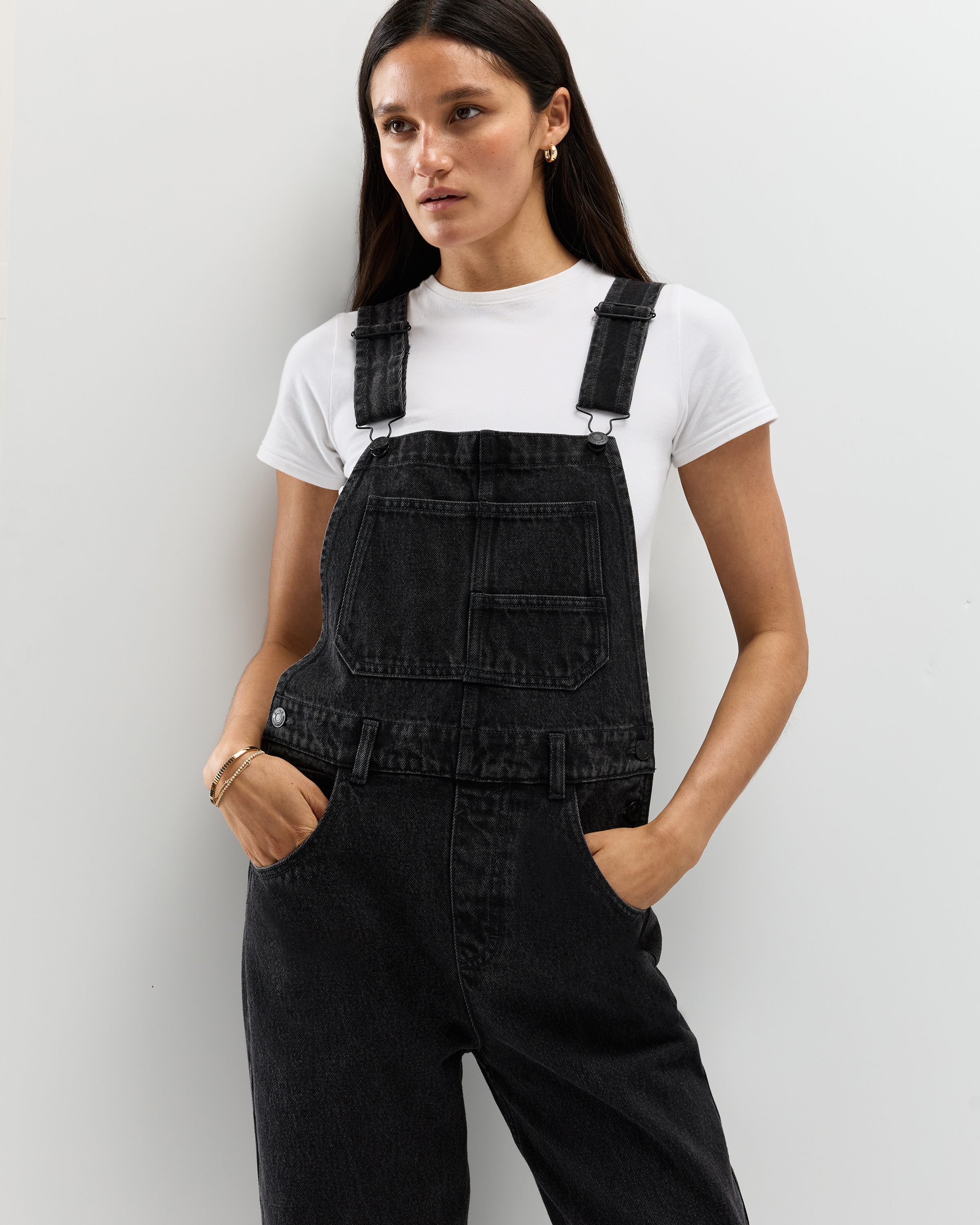 Organic Stretch Cotton Twill Relaxed Overalls