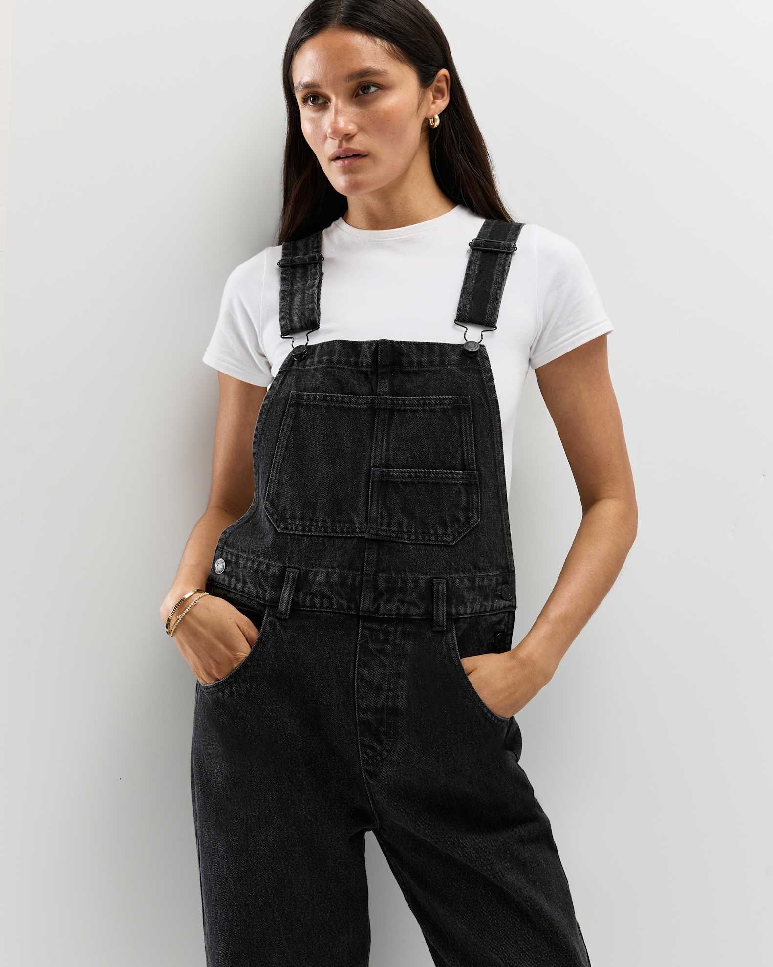 Organic Stretch Cotton Twill Relaxed Overalls