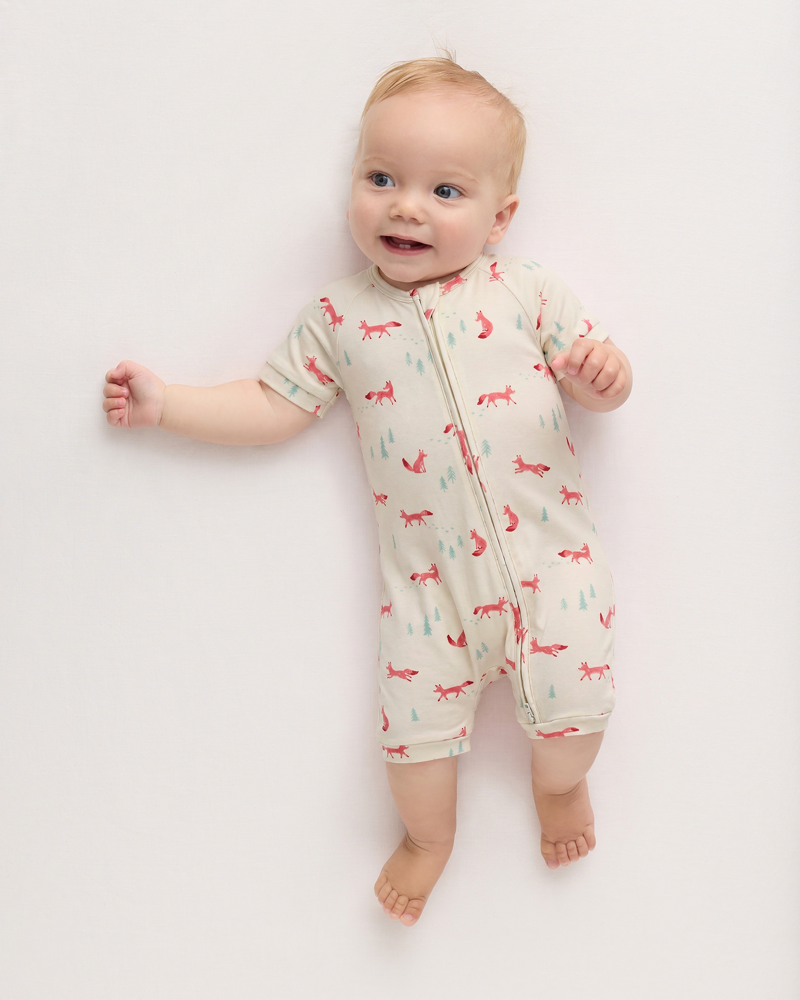 Bamboo Shortie Onesie Pajama - Baby in Fox