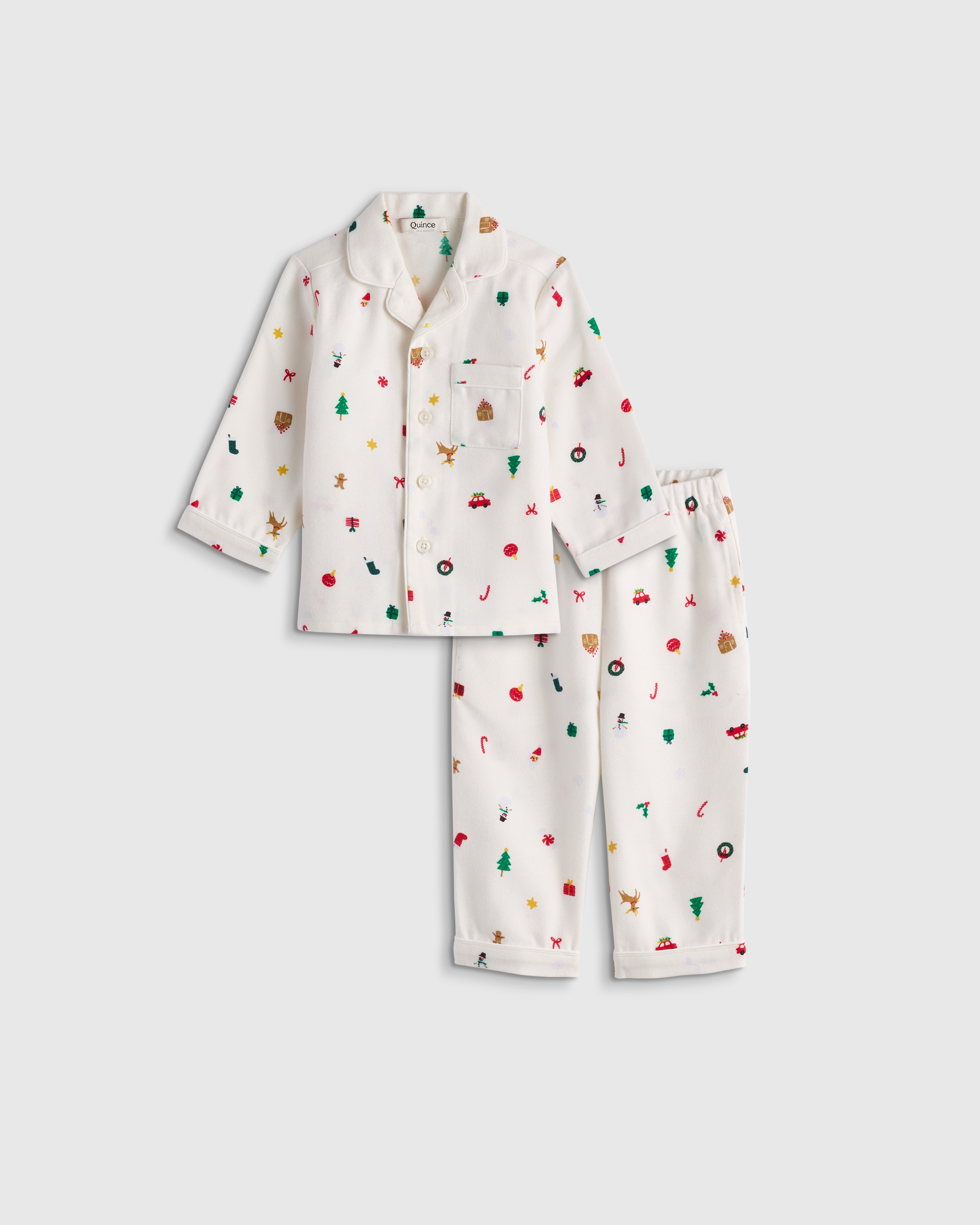 Multi Holiday Holiday Flannel Pajama Set