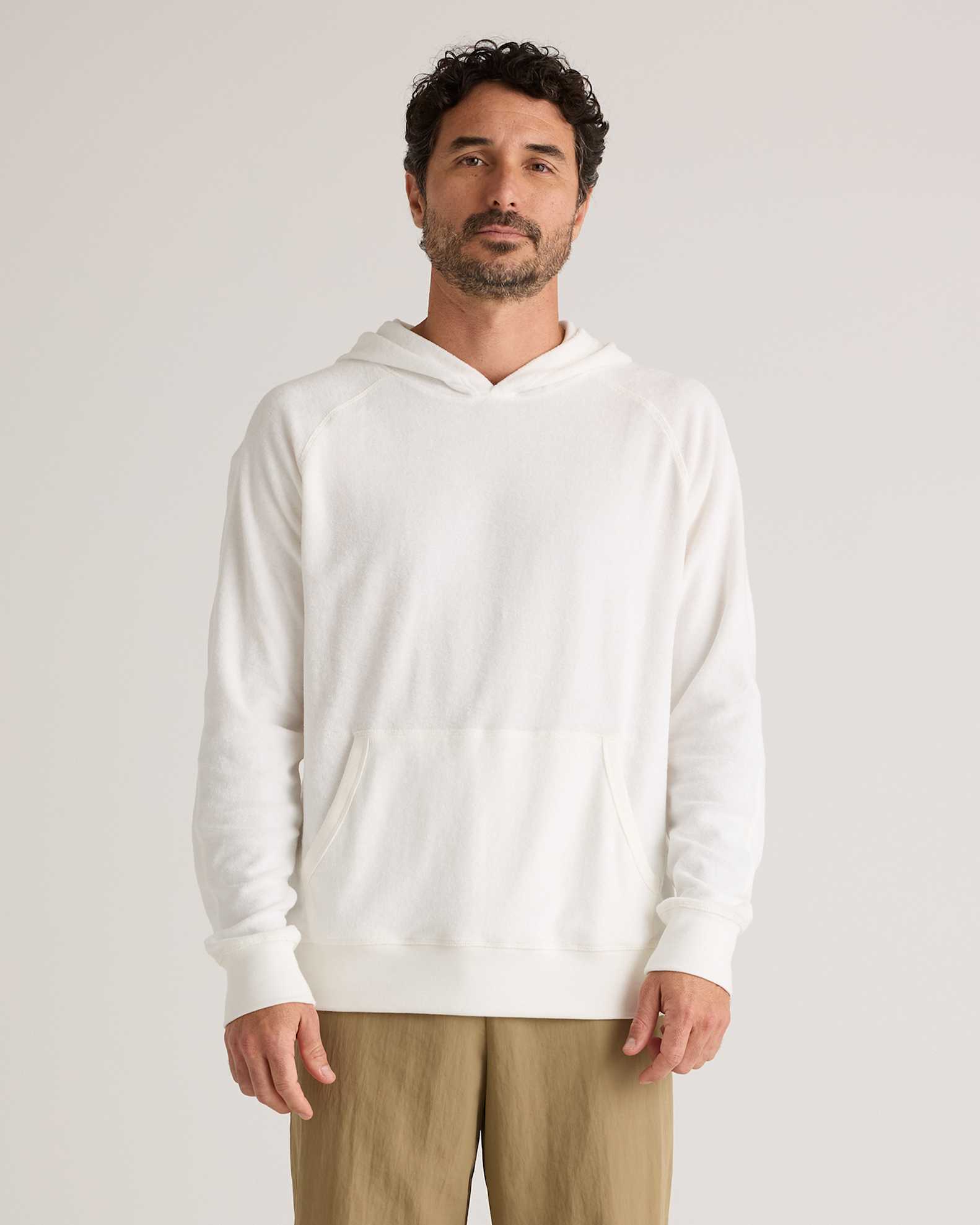 100% Organic Cotton Terry Towel Pullover Hoodie - Main Image