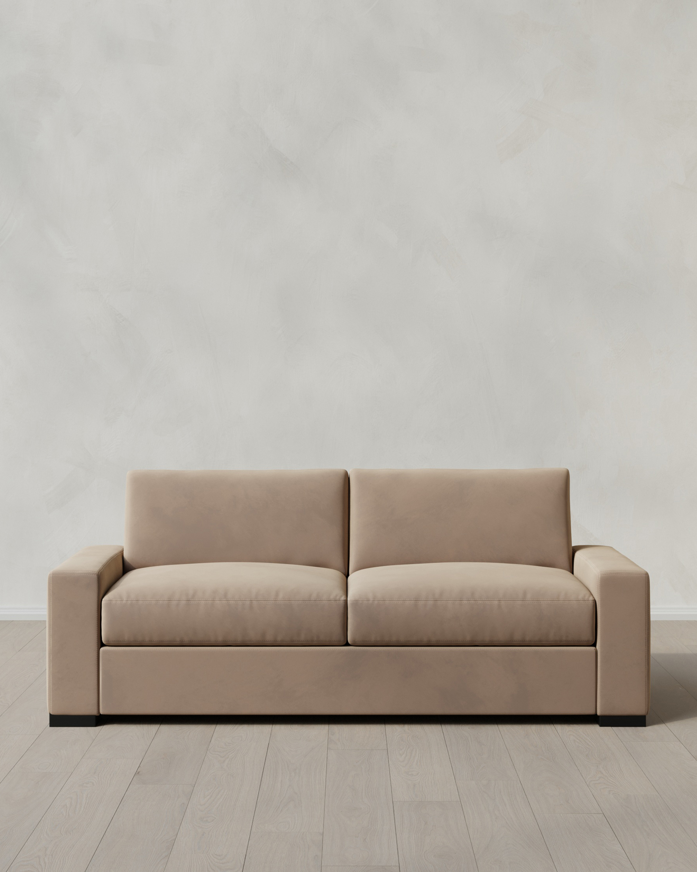 Taupe Stillman Sleeper Sofa in Performance Velvet