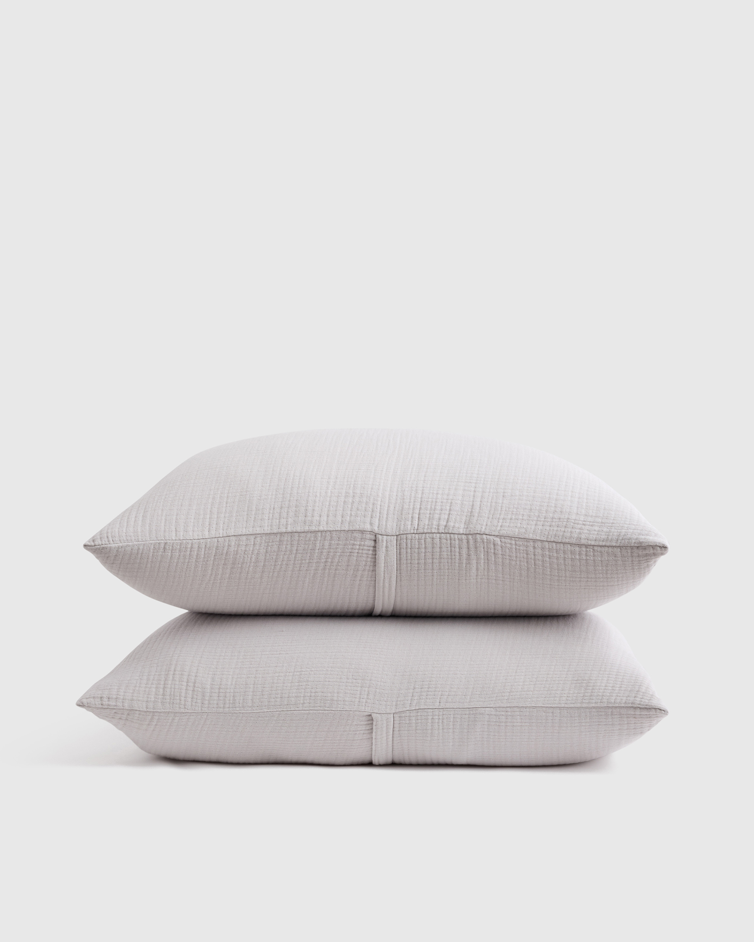 Light Grey Organic Airy Gauze Sham Set