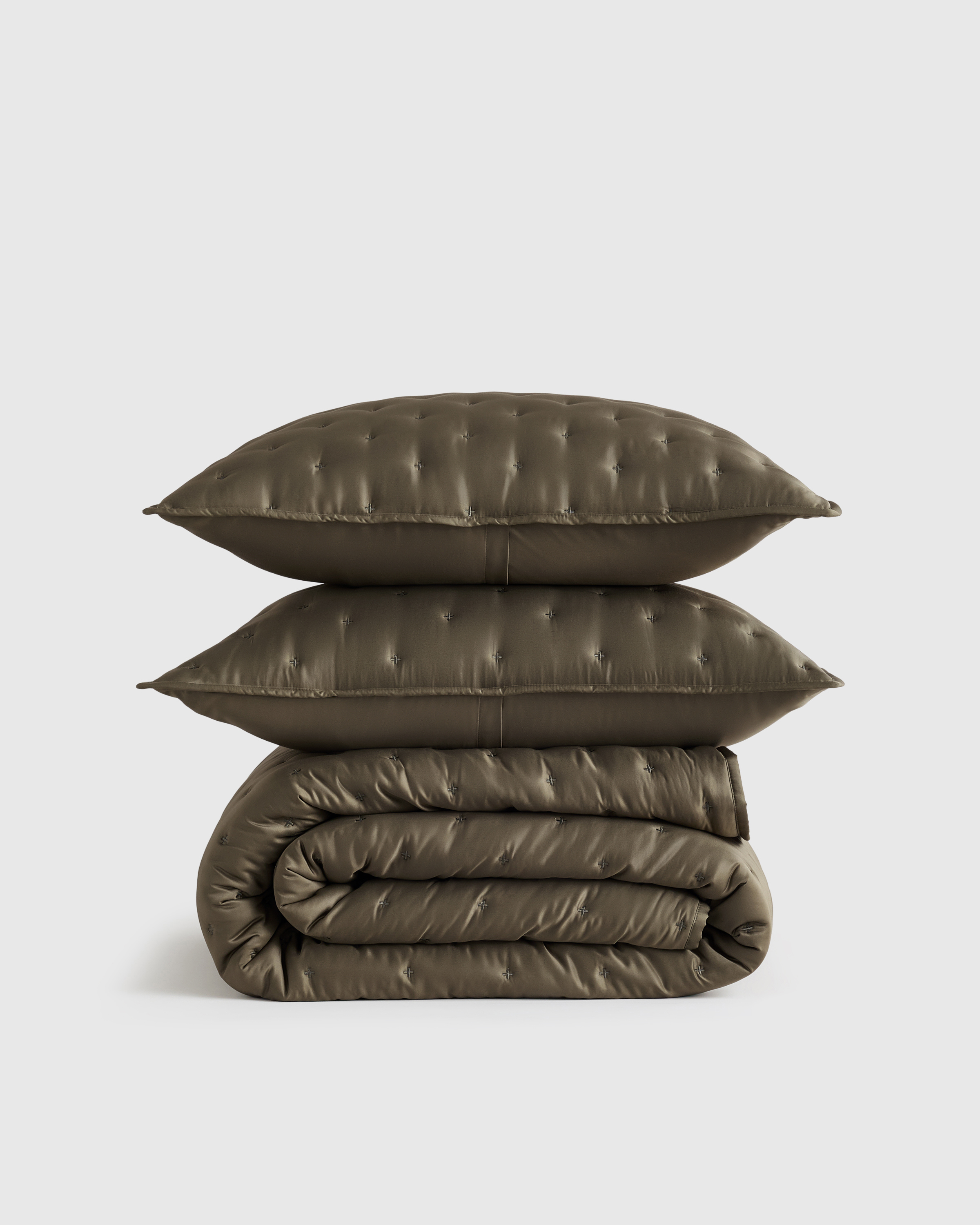 Dusty Olive Bamboo Dream Quilt Set