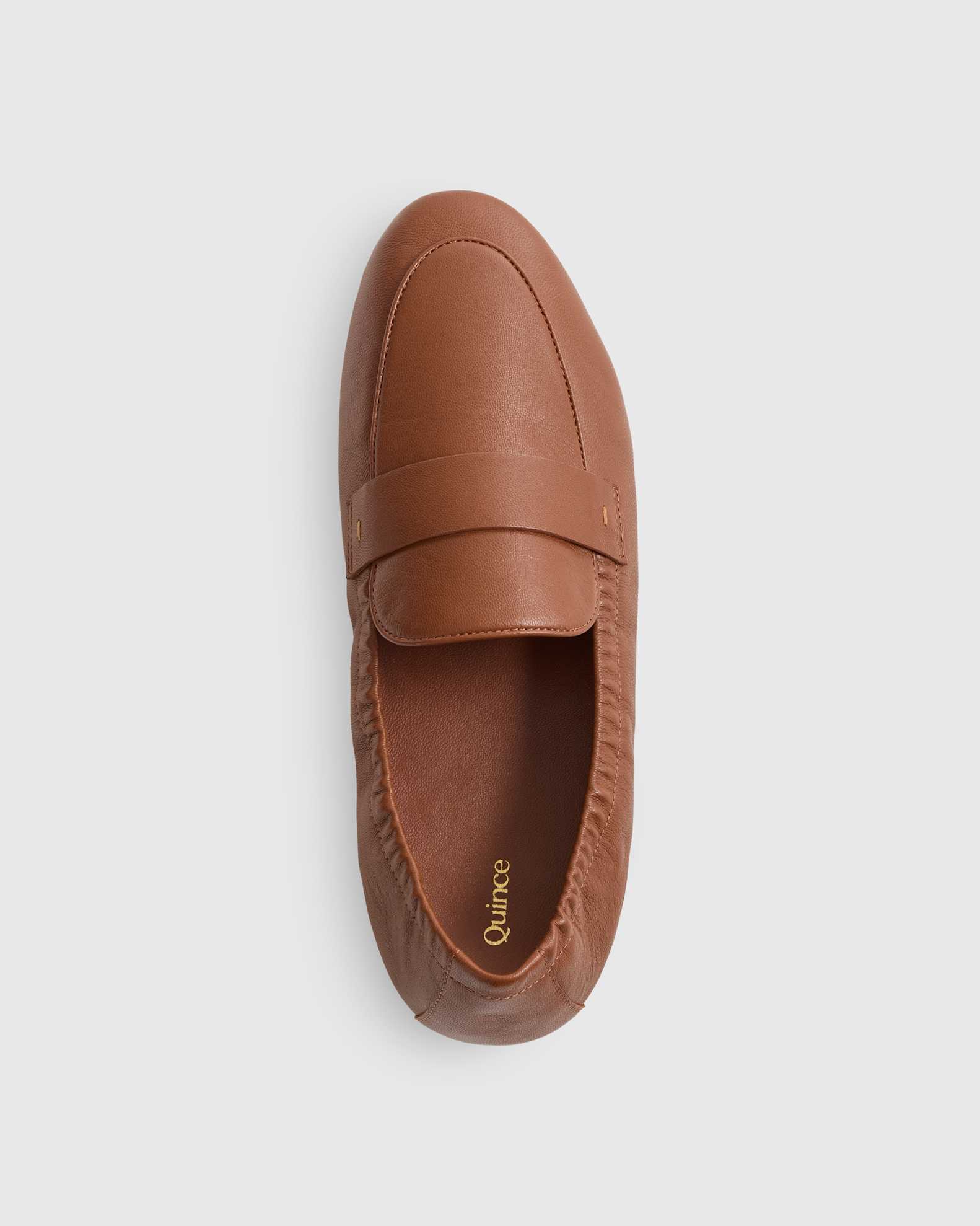 Italian Leather Soft Loafer in Cognac - Main Image