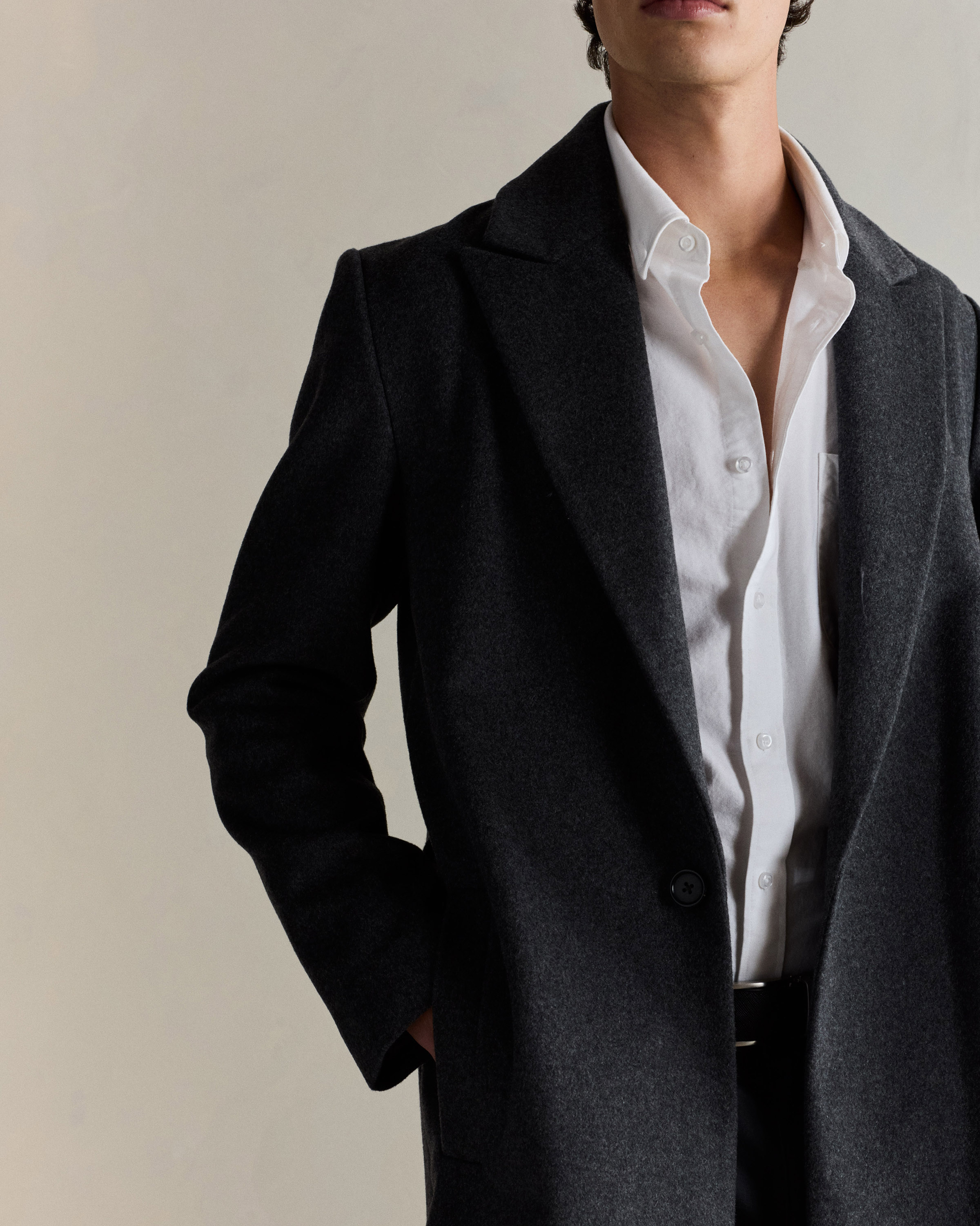 Italian Wool Belted Overcoat