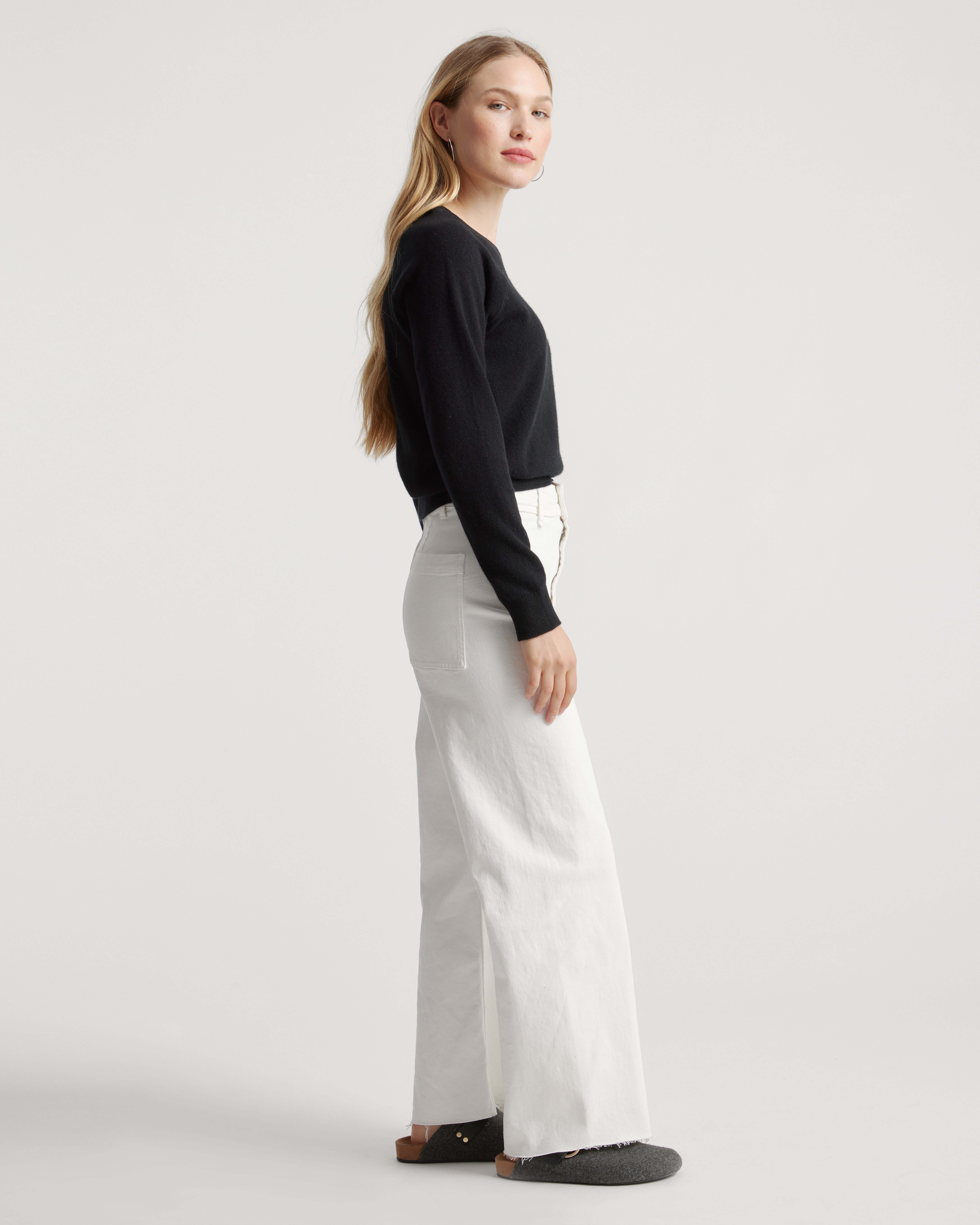 Mongolian Shrunken Cashmere Sweatshirt