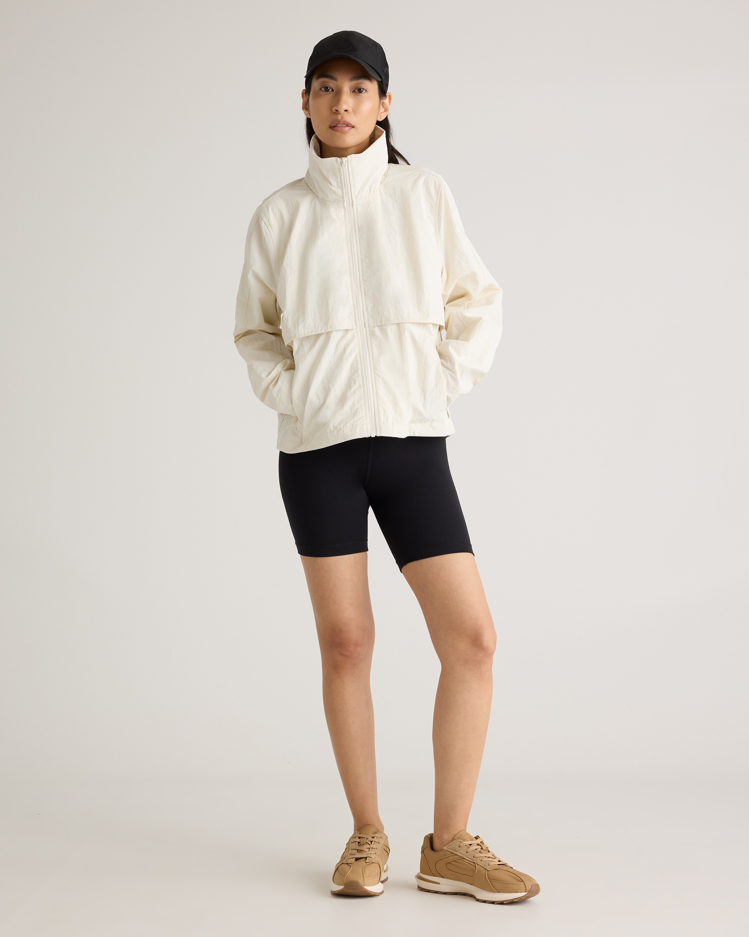 Water Repellant Windbreaker Jacket in Tofu