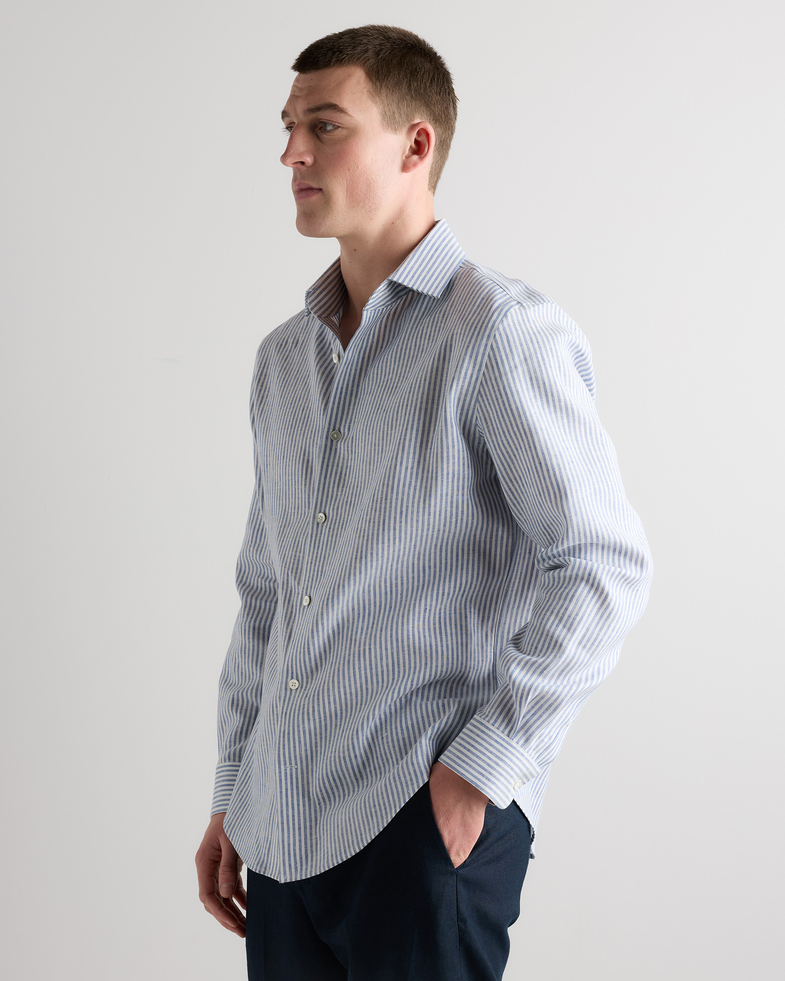 european cut dress shirts Eton White Signature Twill Dress Shirt | Slim Fit