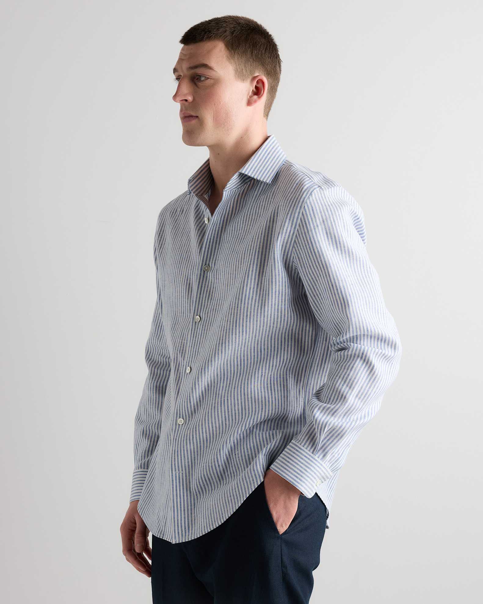 european cut dress shirts Eton White Signature Twill Dress Shirt | Slim Fit