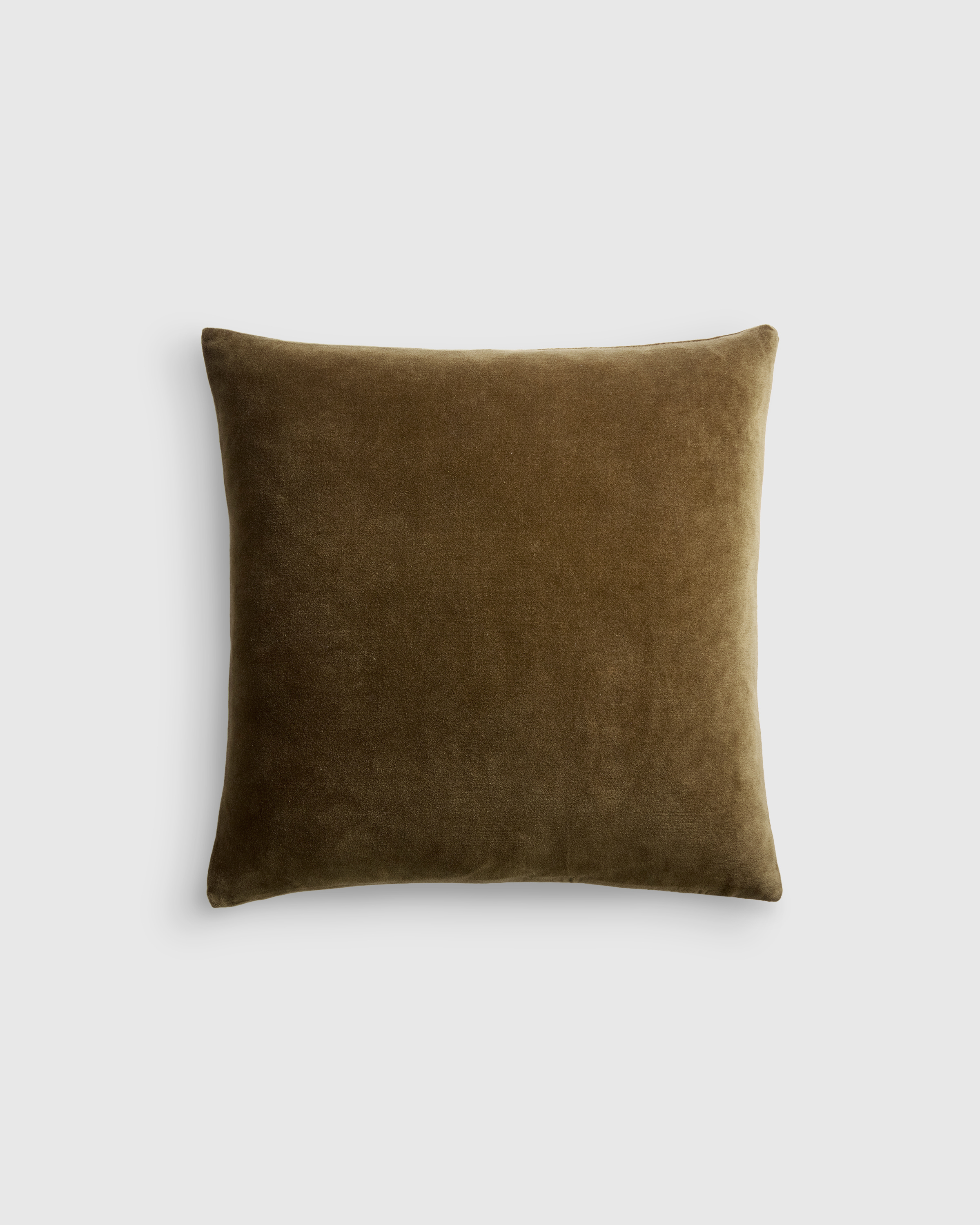 Olive Classic Cotton Velvet Pillow Cover