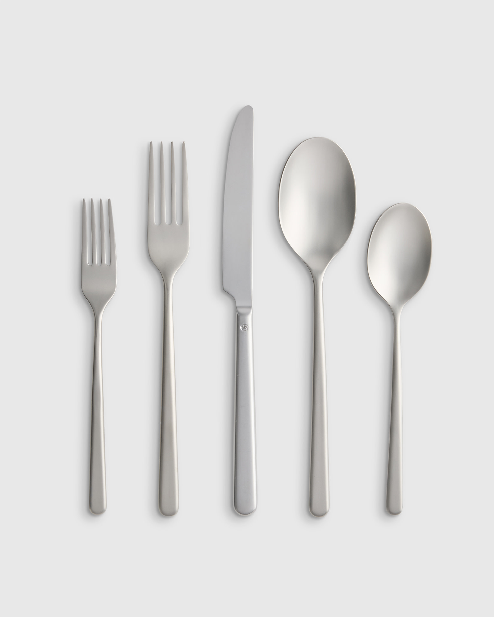 Gia Minimalist 20 Piece Flatware Set - Brushed Stainless Steel