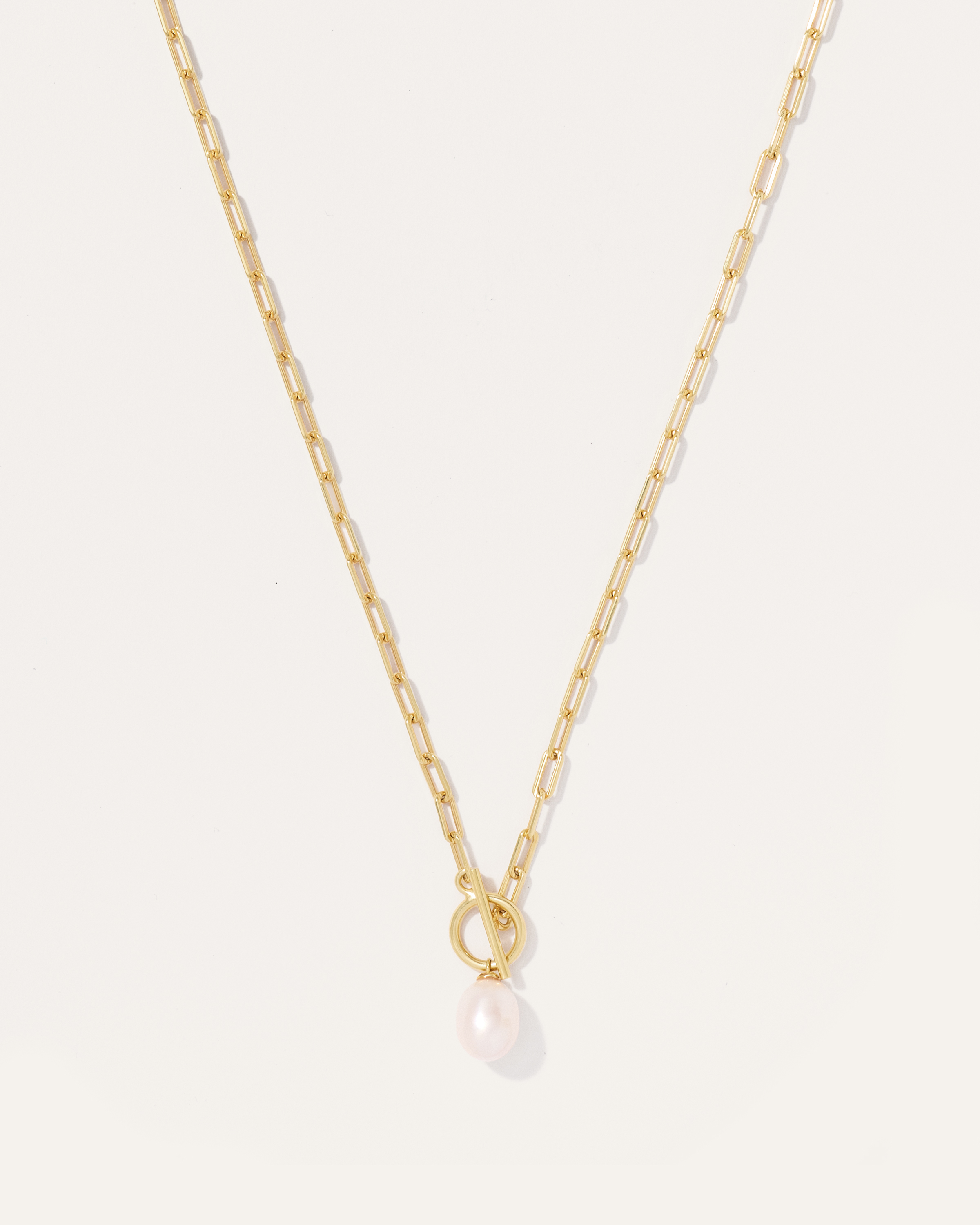 Sea Waves Pearl Toggle T Bar Necklace