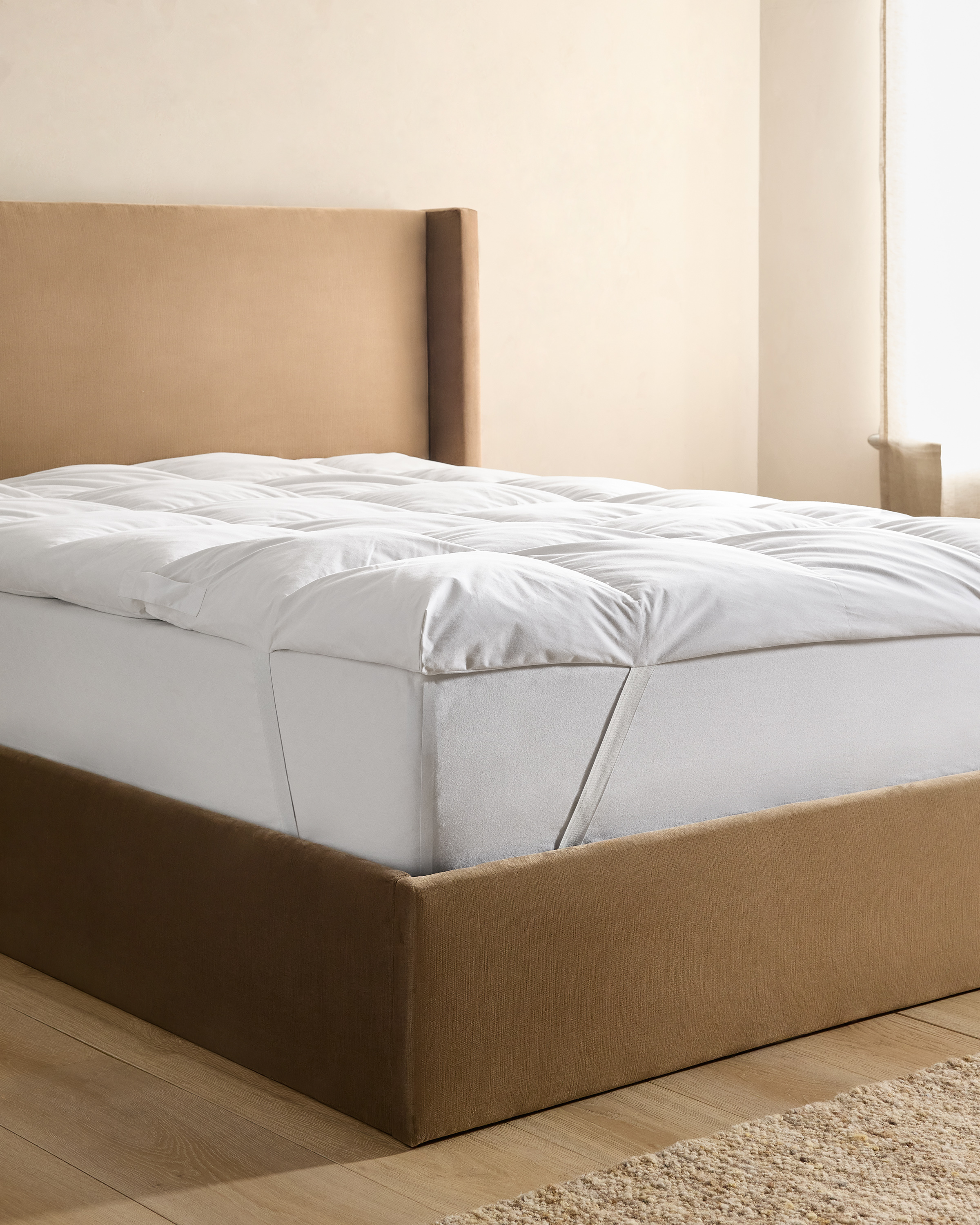 White Premium Featherbed Mattress Topper