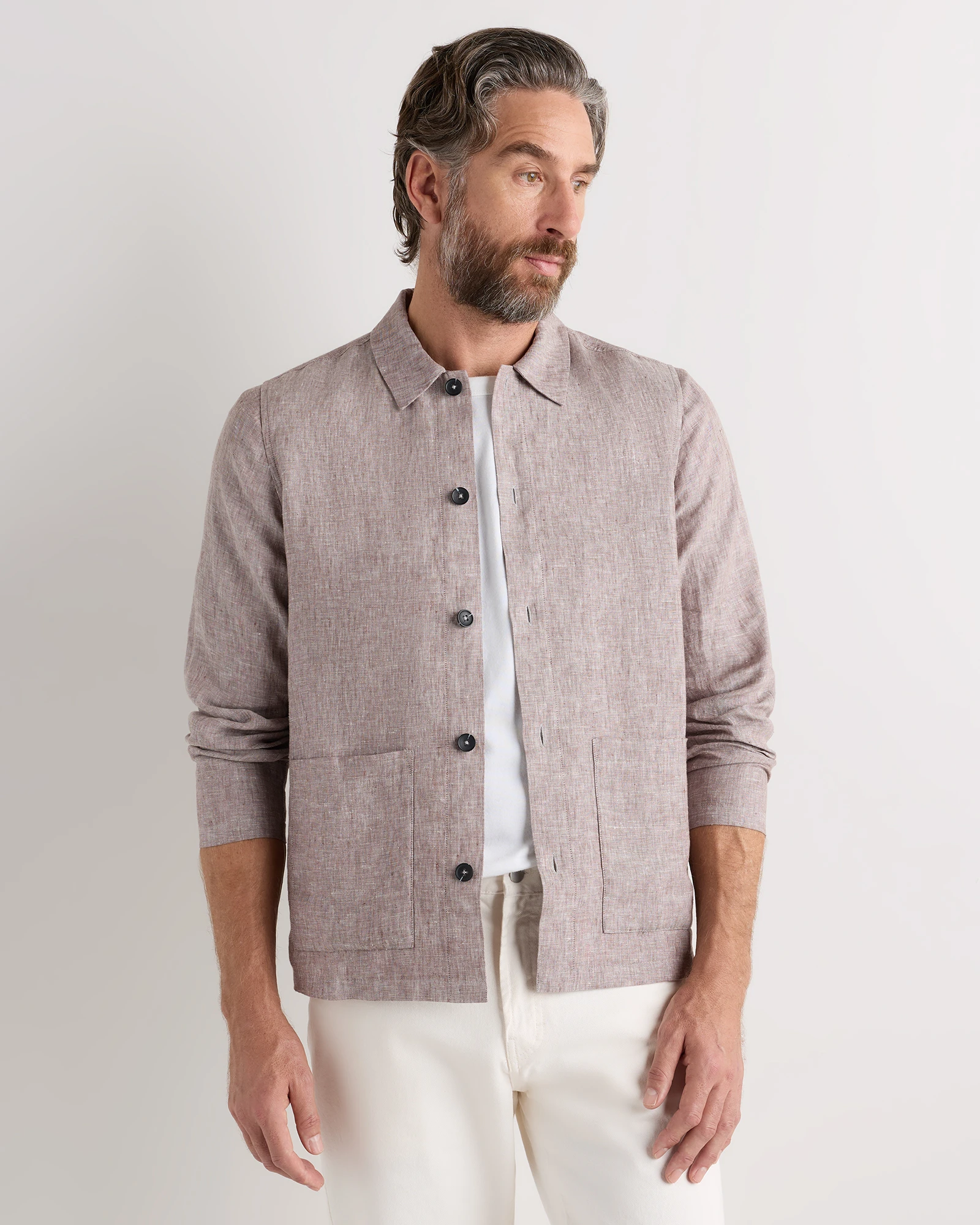 100% European Linen Shirt Jacket