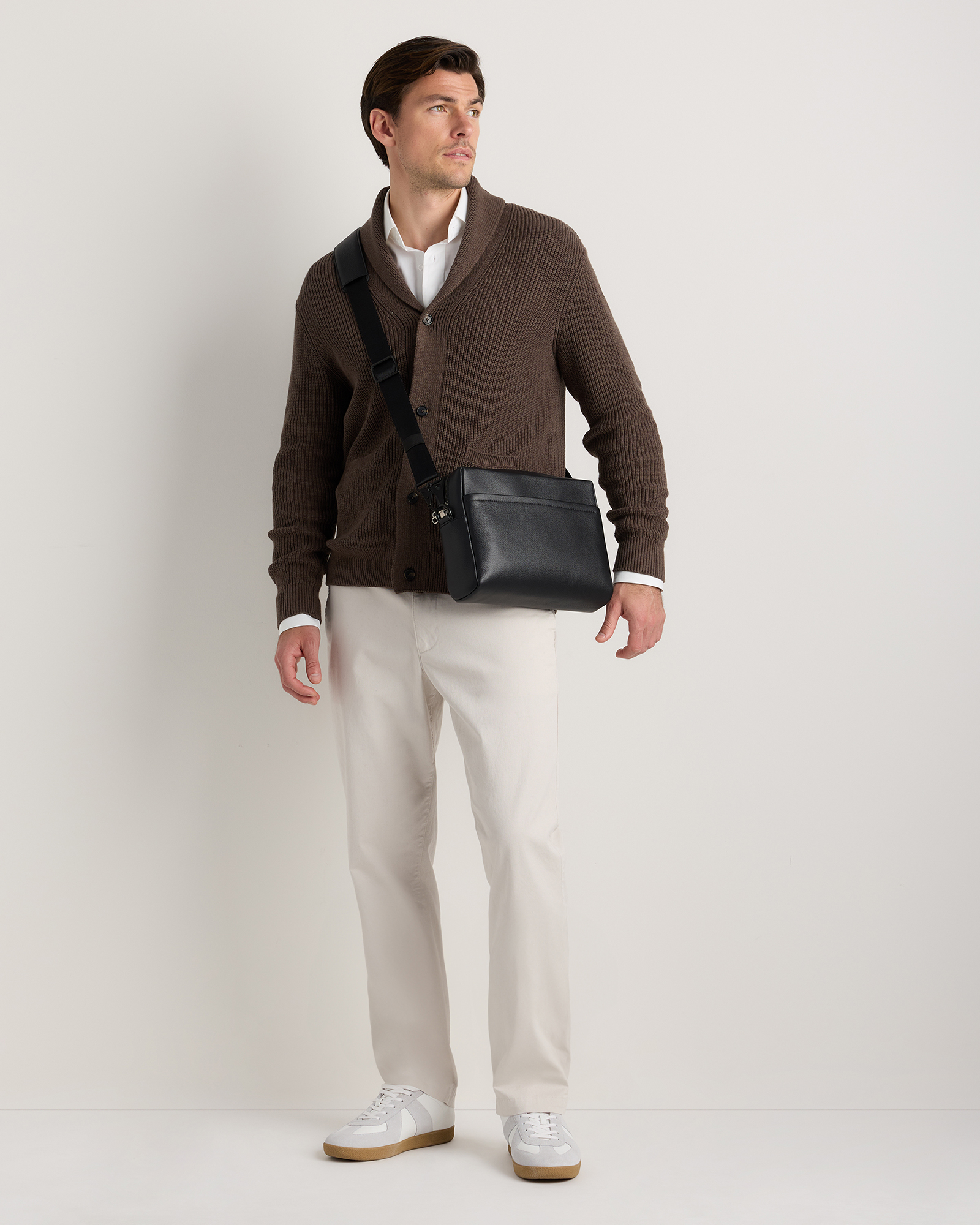 Quince Excursion Italian Leather Crossbody Bag