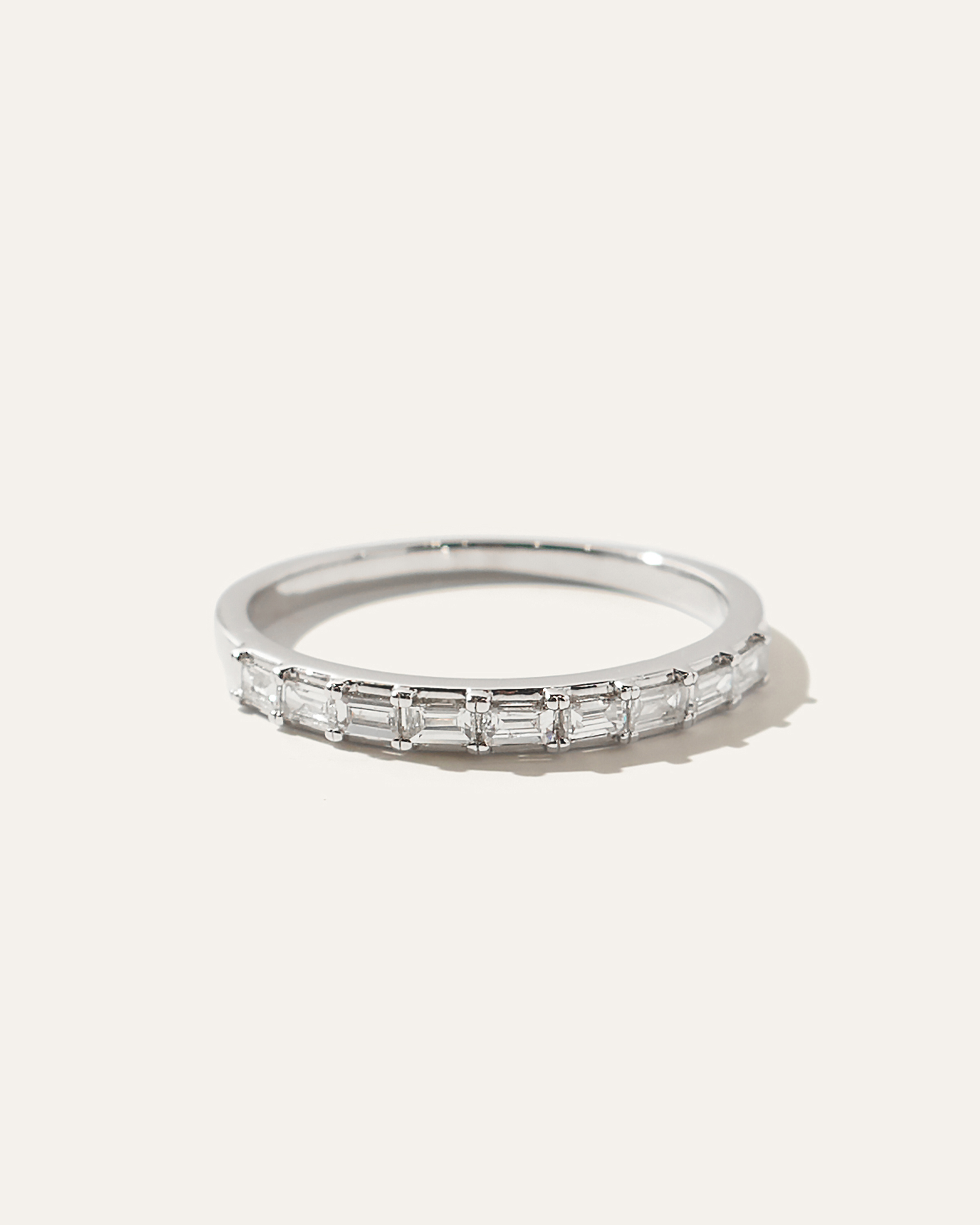 White Gold 14K Gold Baguette Diamond Band