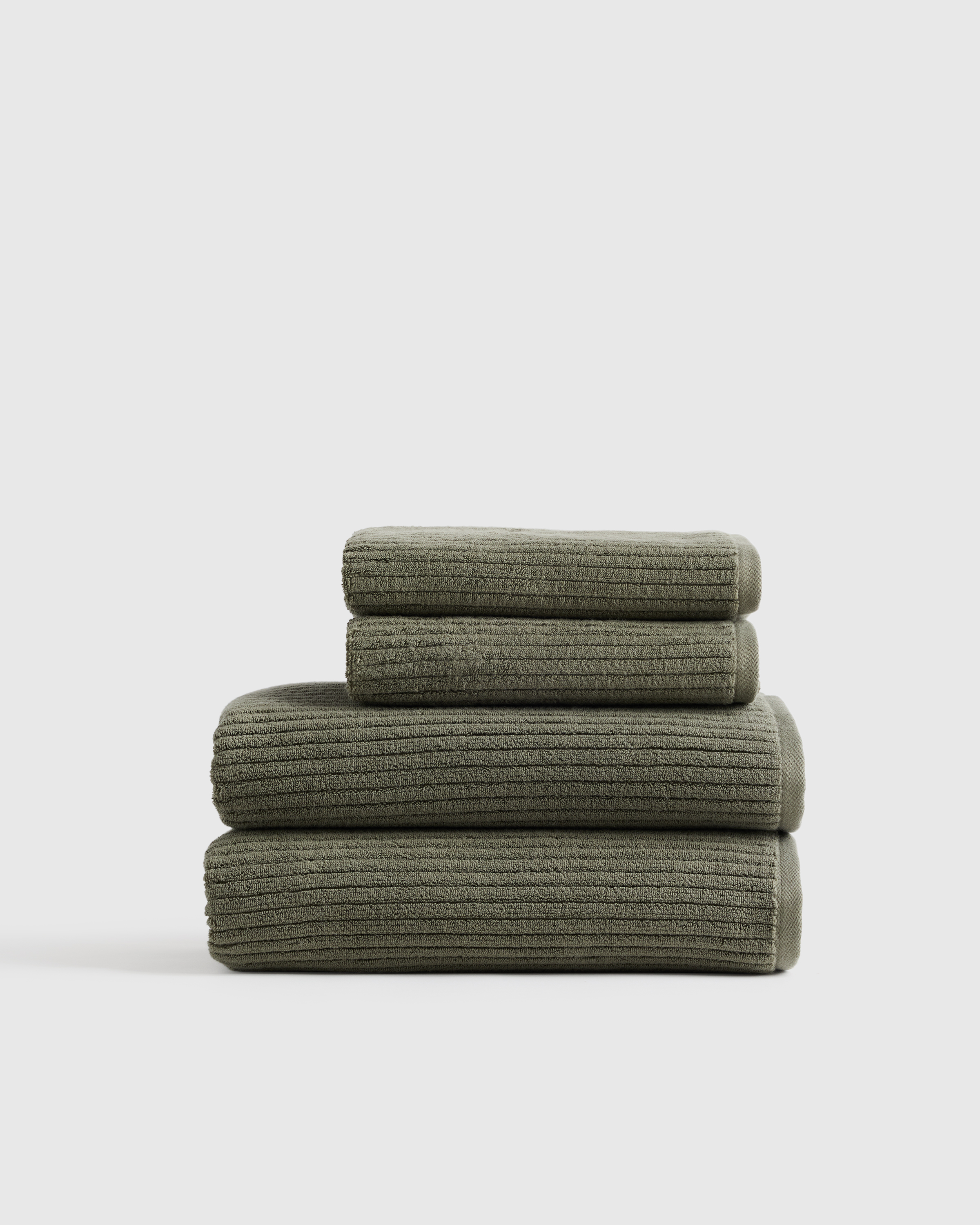 Ribbed Organic Turkish Cotton Bath Bundle (4 pieces)
