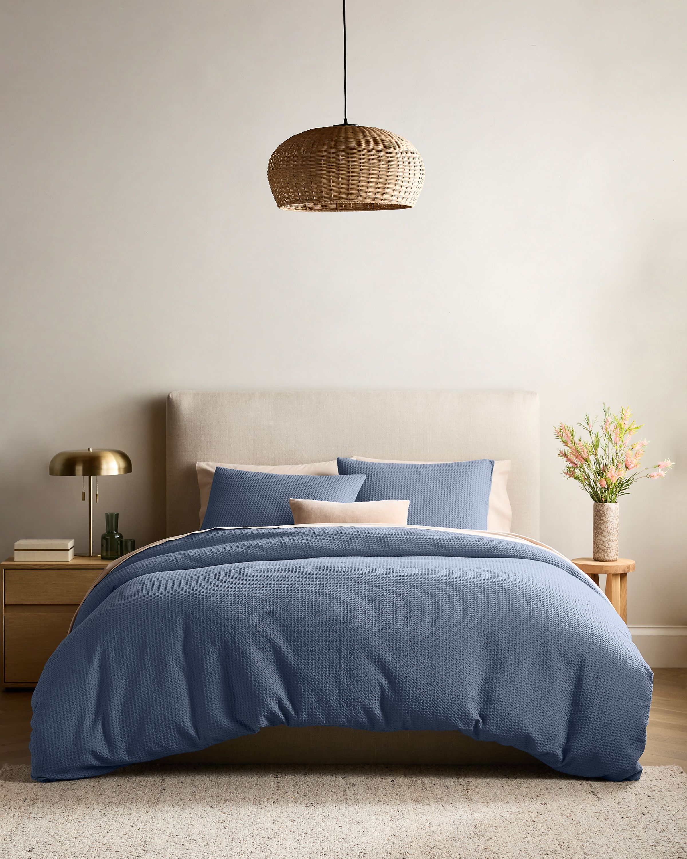 Mineral Organic Luxe Honeycomb Duvet Cover Set