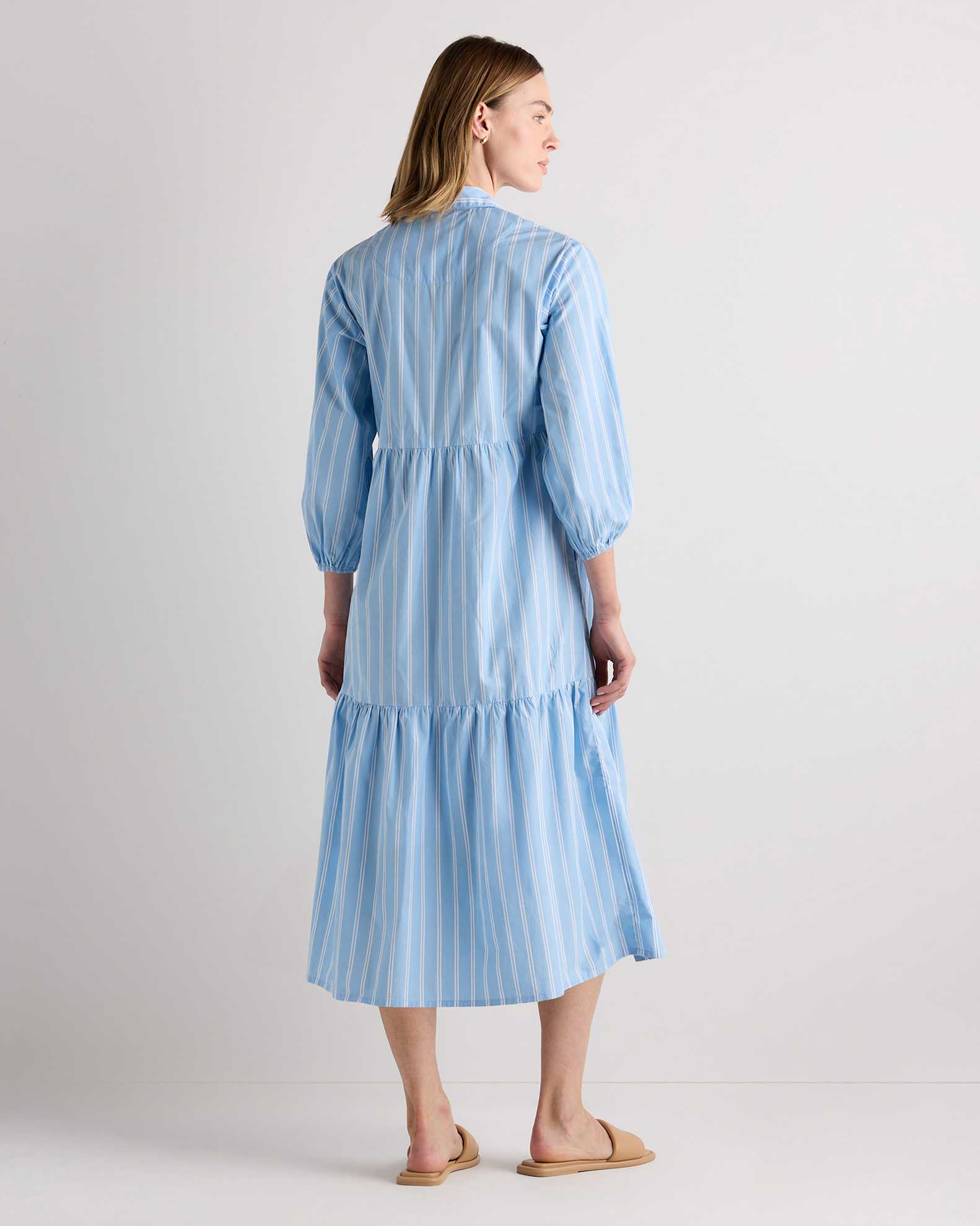 Women's Poplin Midi Tunic Dress in Ocean Green, Size XS, Organic Cotton by Quince Women's Poplin Midi Tunic Dress in Ocean Green, Size XS, Organic Cotton by Quince