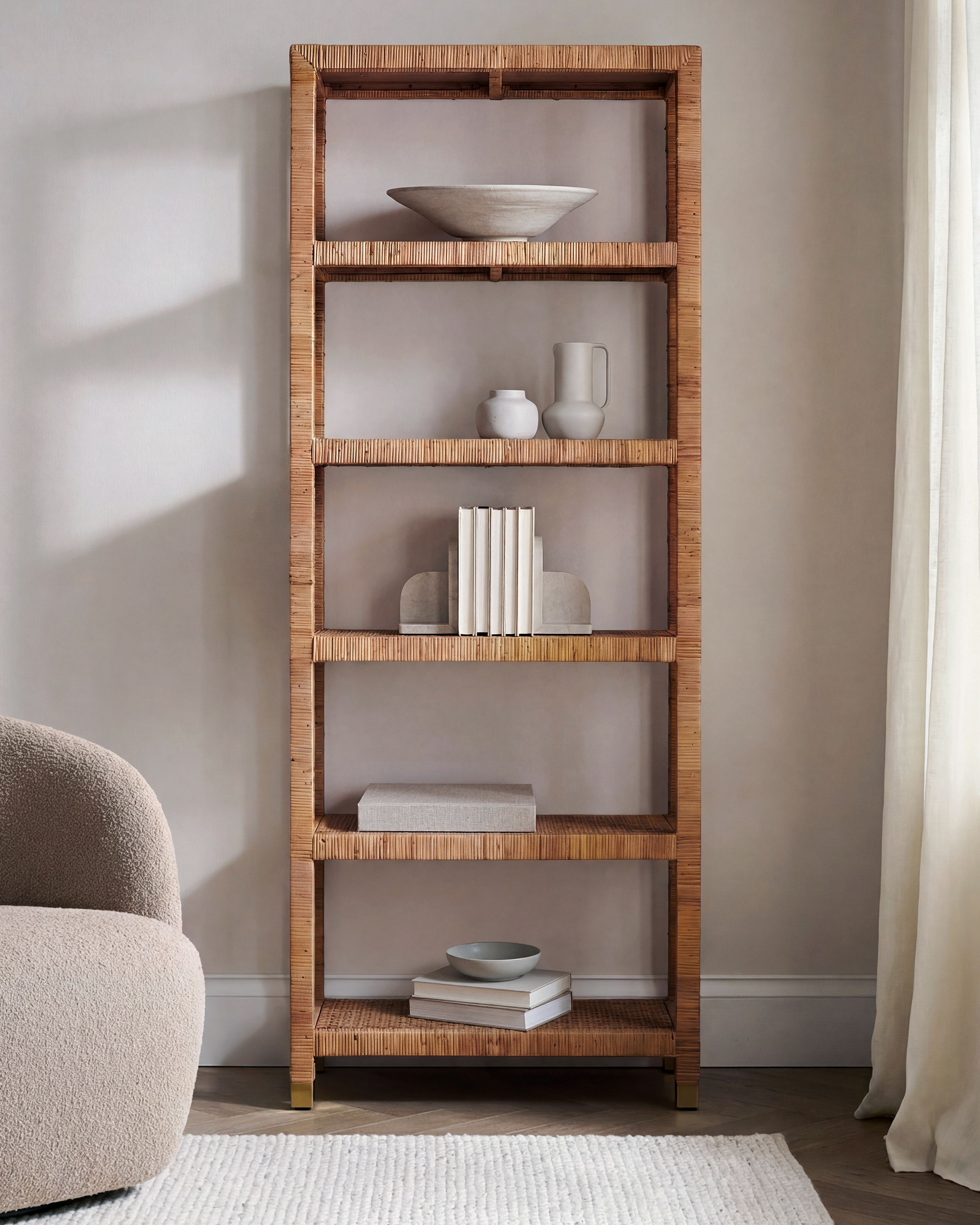 Quince Rattan Bookcase
