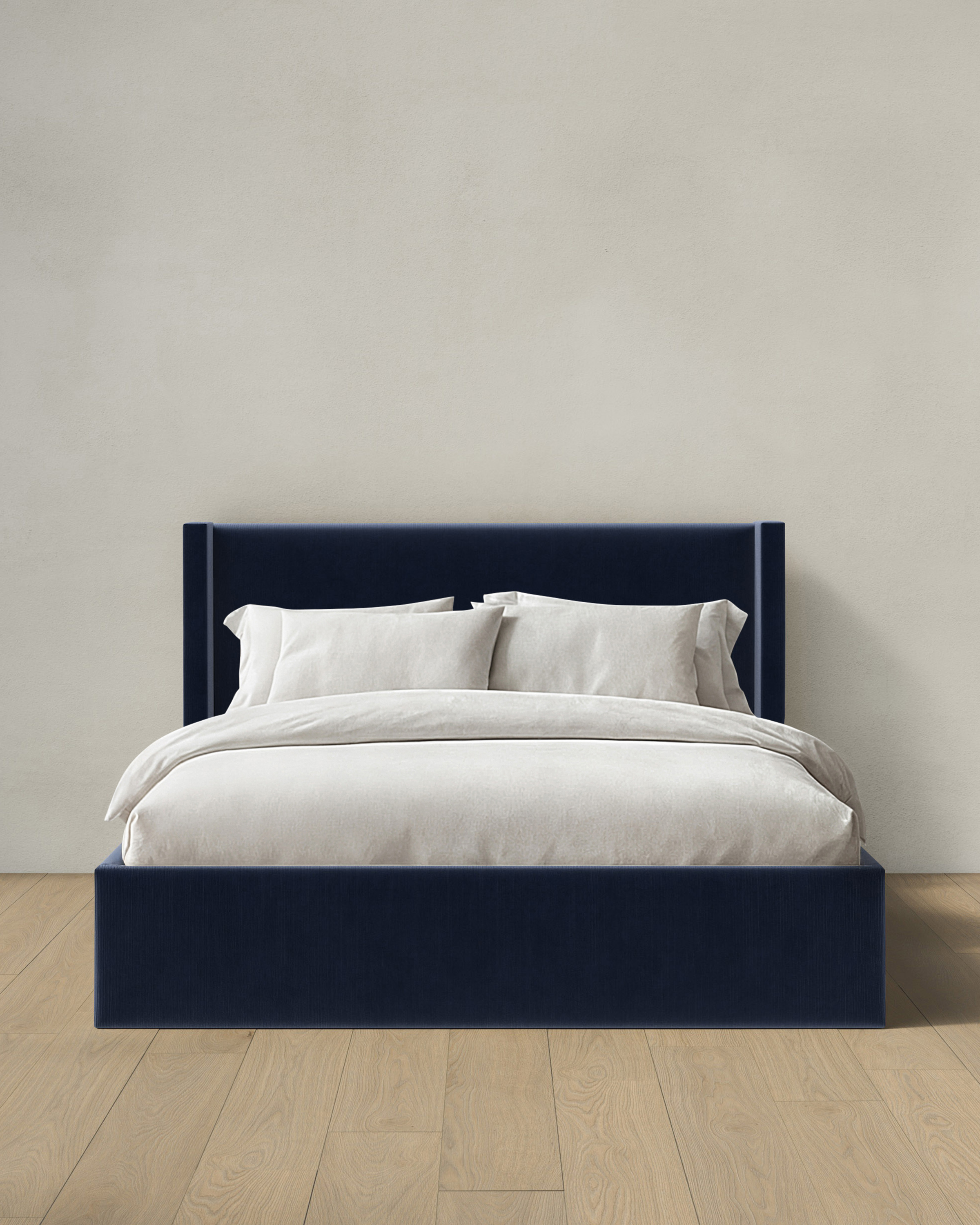 Ocean Wingback Bed in Performance Velvet