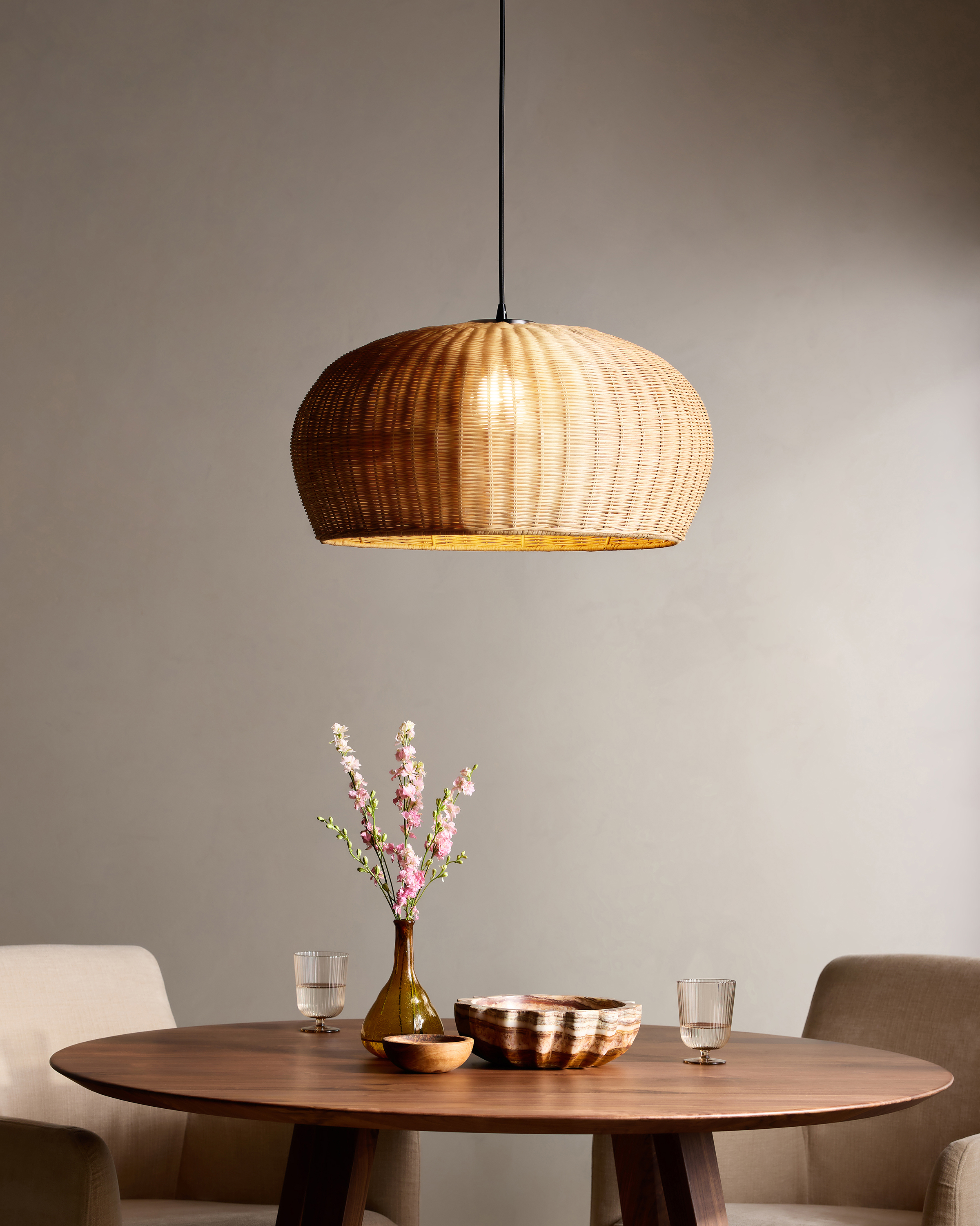 Quince Rattan Dome Pendant Light - Thumbnail 5