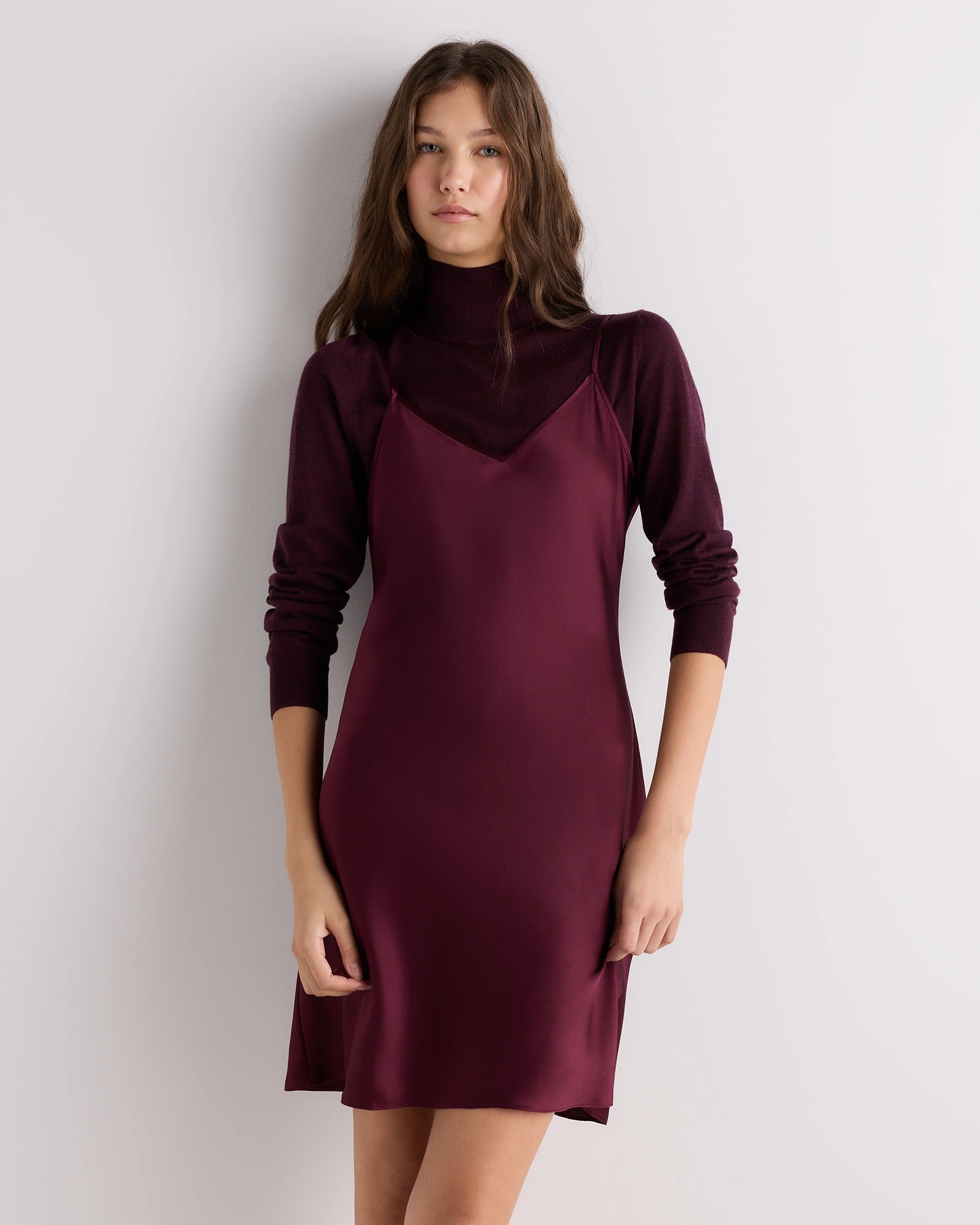 100% Washable Silk Mini Slip Dress