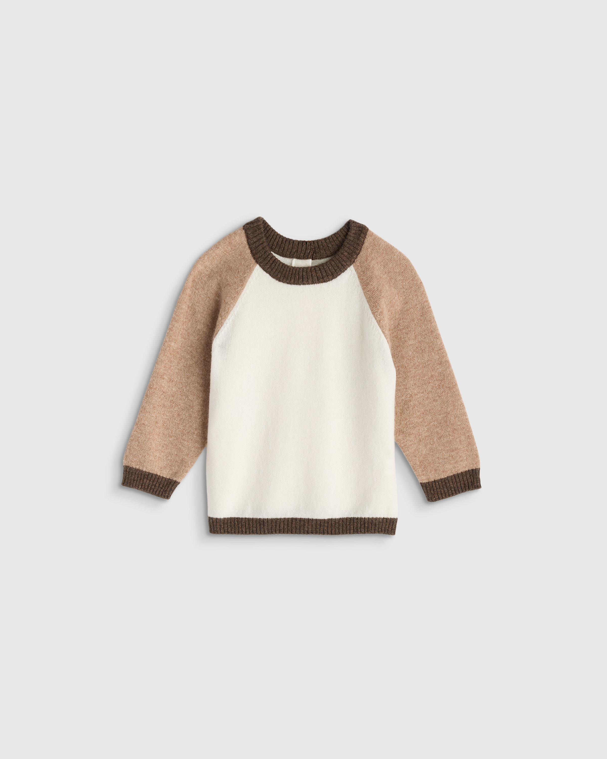Natural Colorblock Colorblock Cashmere Crewneck Sweater