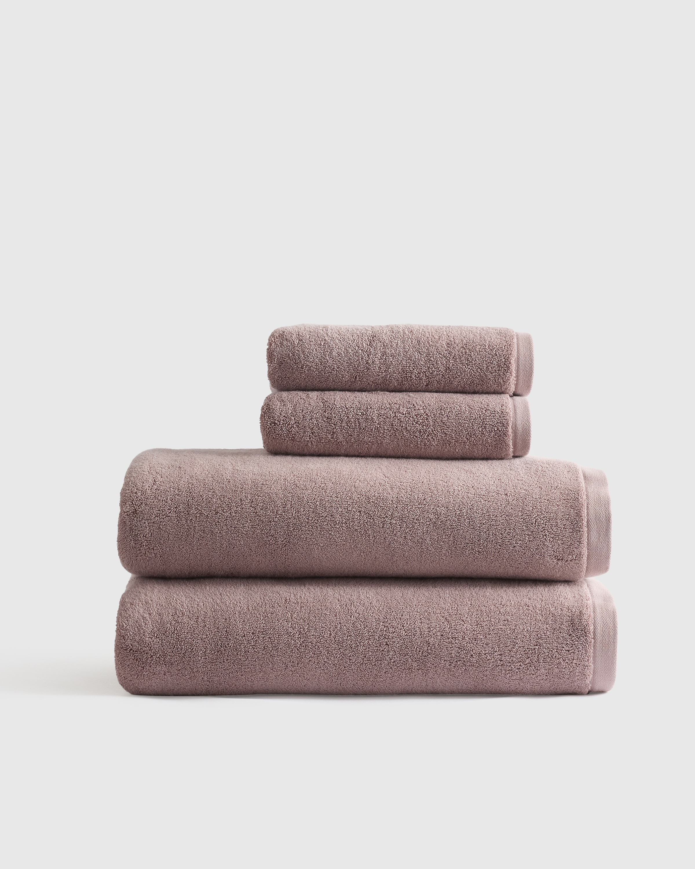 Dusty Mauve Plush Organic Turkish Cotton Bath Sheet Bundle (4 pieces)