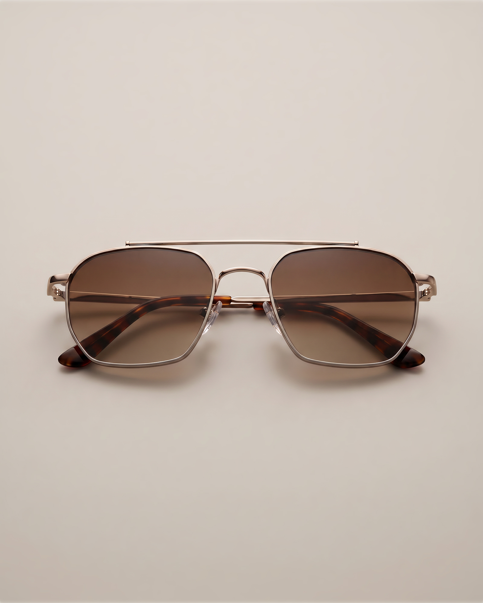 Gold with Brown lens Baja Polarized Stainless Steel Sunglasses