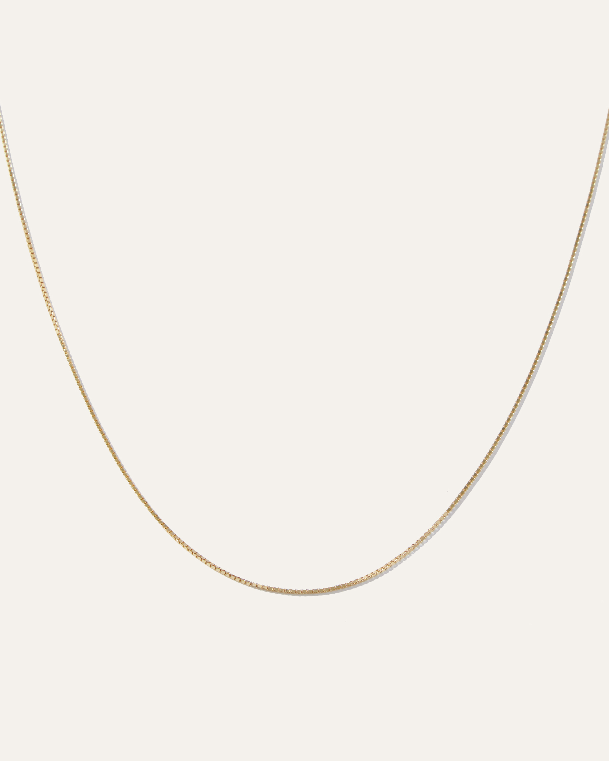 Yellow Gold 14K Gold Petite Box Chain Necklace