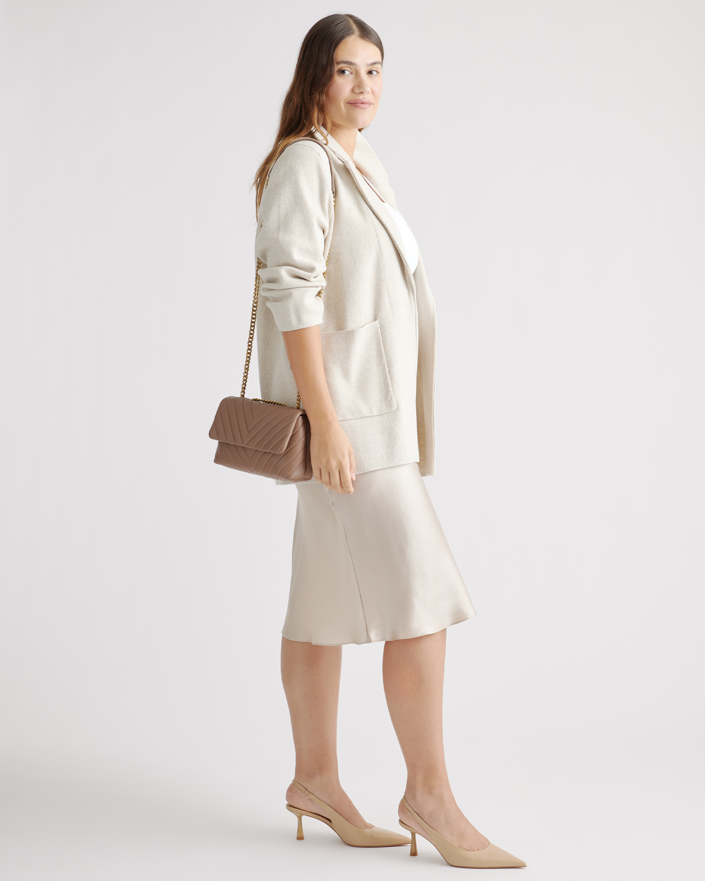 Italian Leather Quilted Convertible Crossbody - Thumbnail 2