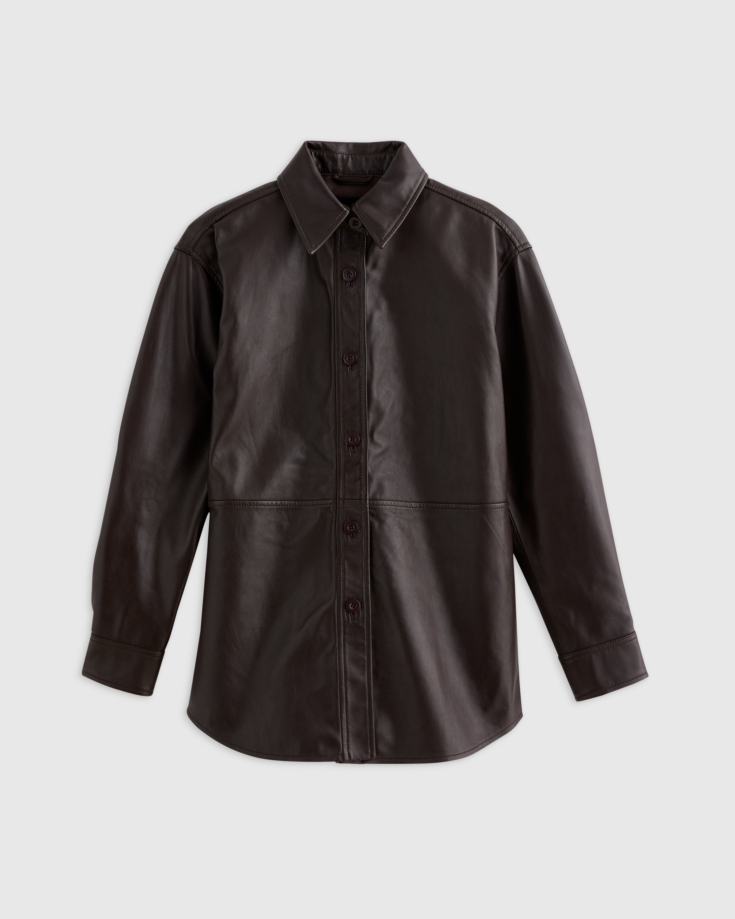 100% Leather Shirt Jacket