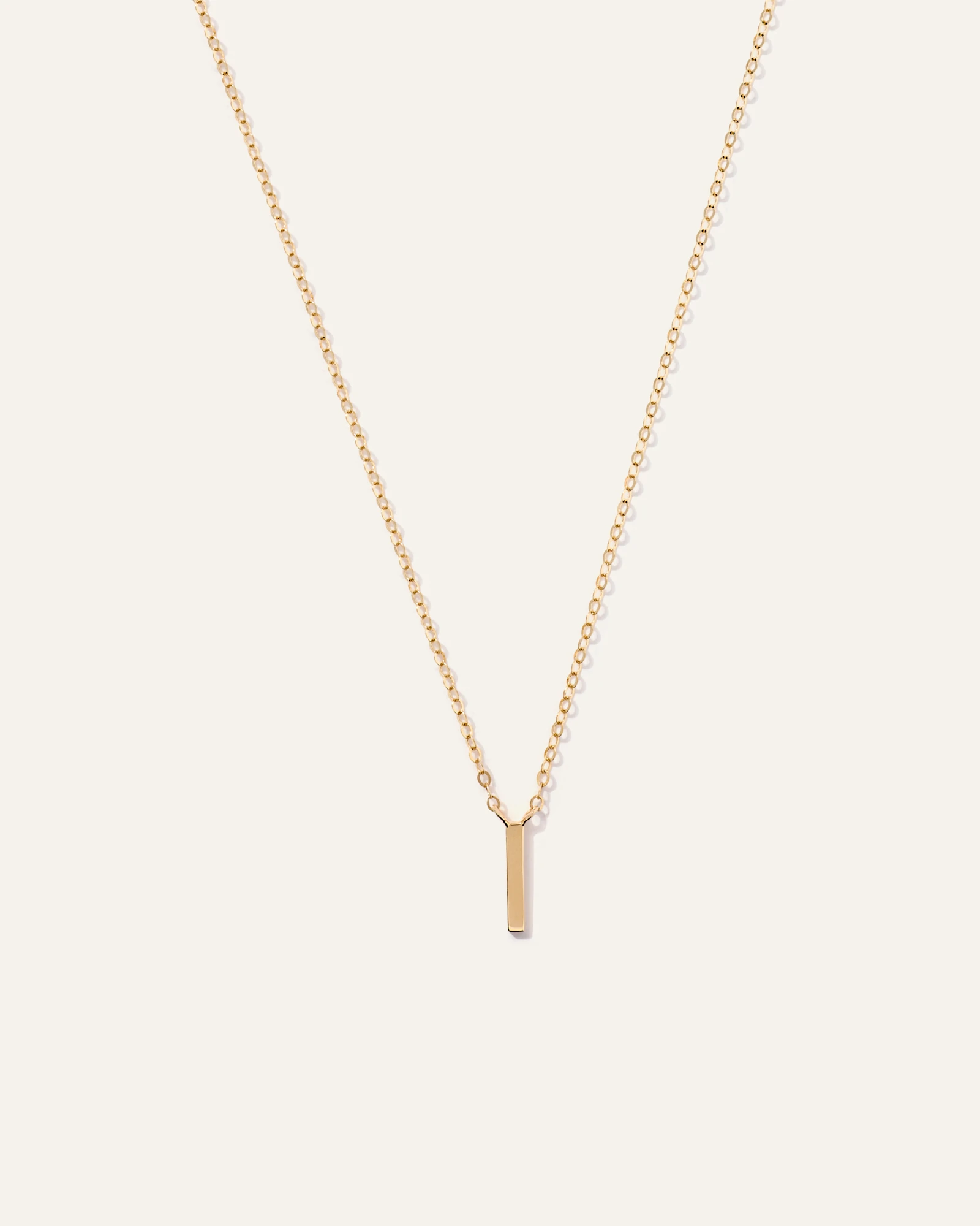 14K Gold Letter Necklace in Yellow Gold