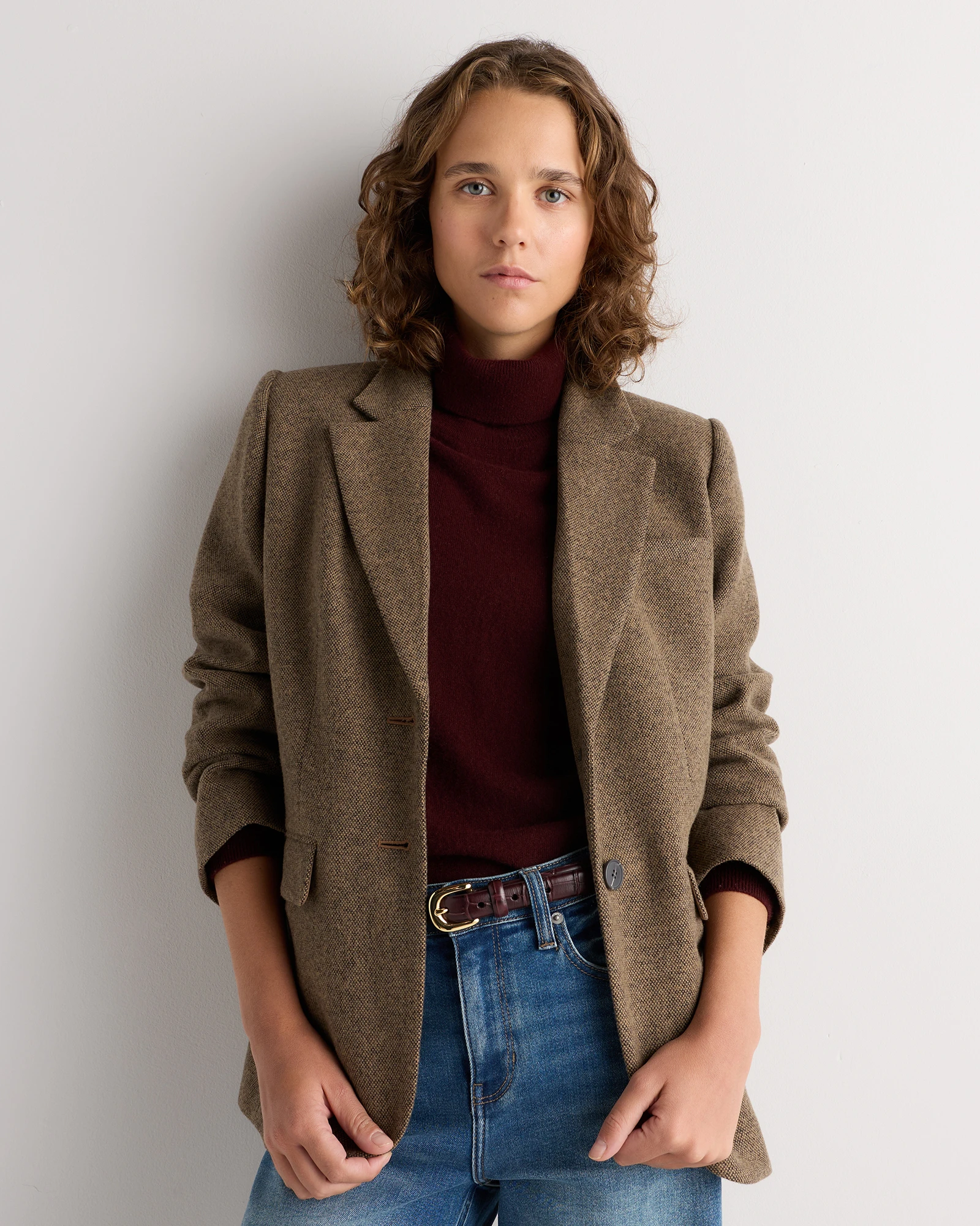 Italian Wool Oversized Blazer