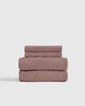 Organic Brushed Cotton Sheet Set (Queen size, color Fig)