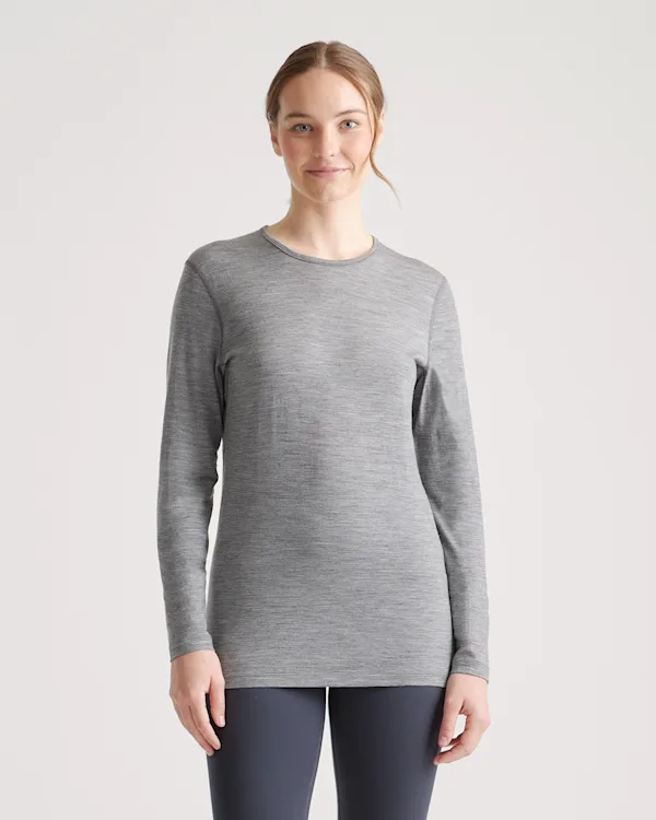 100% Merino Wool All-Season Long Sleeve Base Layer