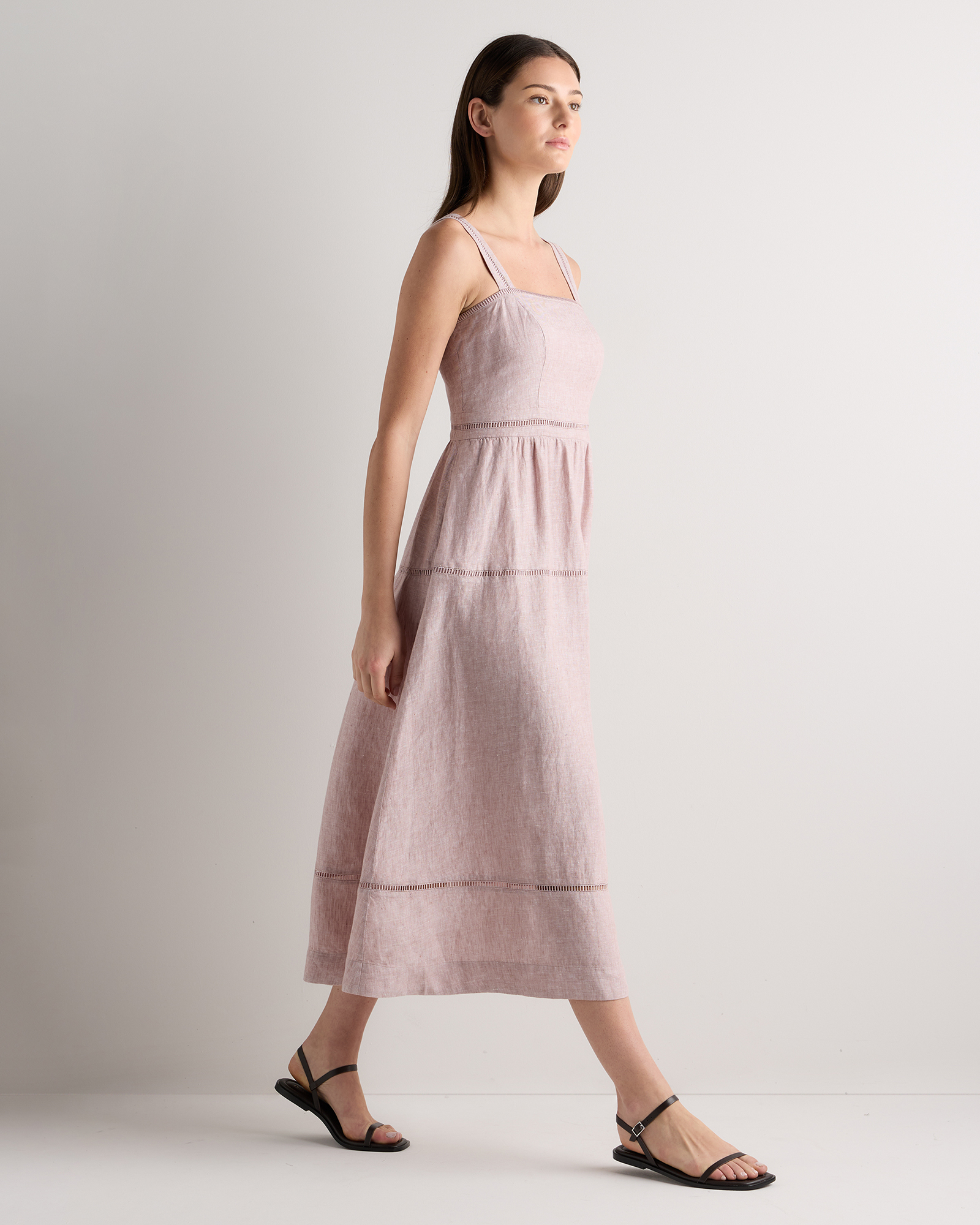 strapless open back dress Pink Lace Embellished Midi Dress – Club21.com main image 1