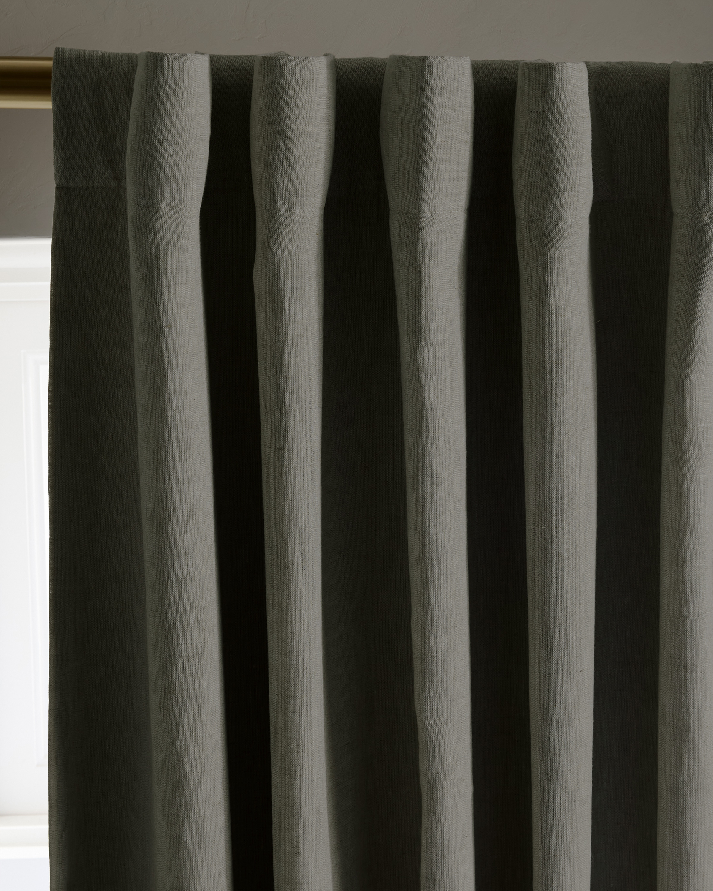 European Linen True Blackout Curtain, 48x84, Sage