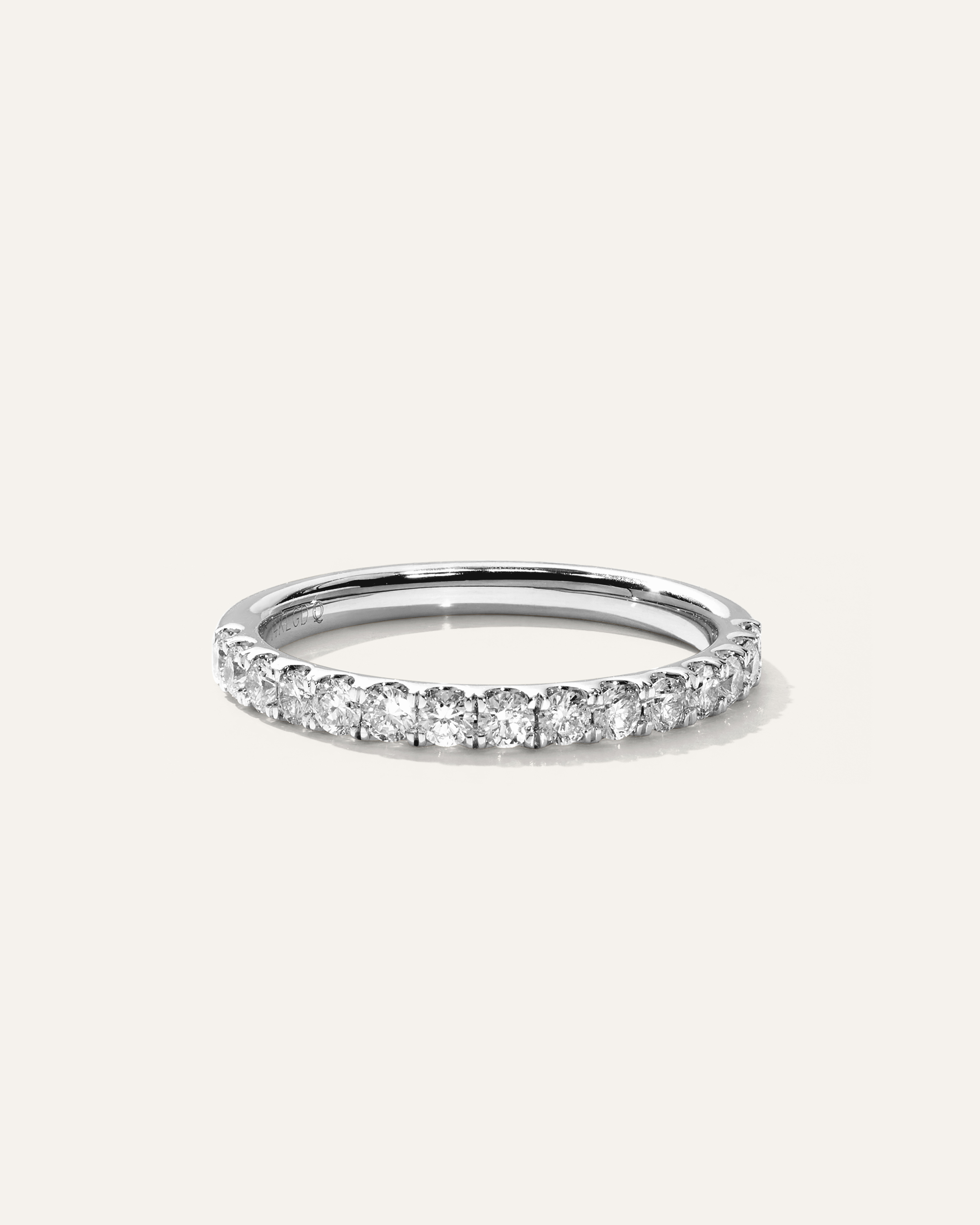 White Gold Lab Grown Diamond Pave Band