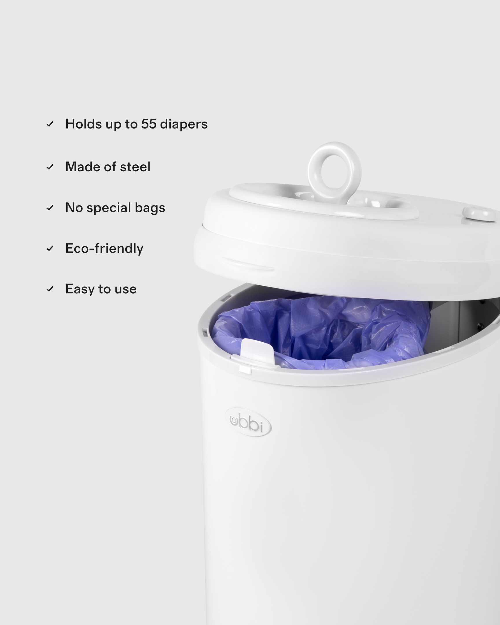 Ubbi Stainless Steel Diaper Pail - thumbnail 5